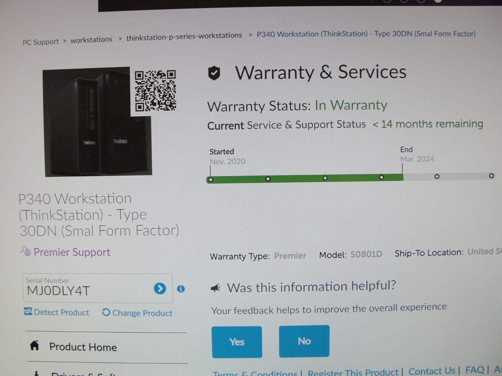 LENOVO THINKSTATION P340 SFF WORKSTATION i5-10500 16GB 512GB SSD warranty until March 2024