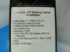 New HP Victus 15 IPS 144Hz Gaming Laptop 15-fb0028nr RTX 3050 Ti Ryzen 7 16GB #1