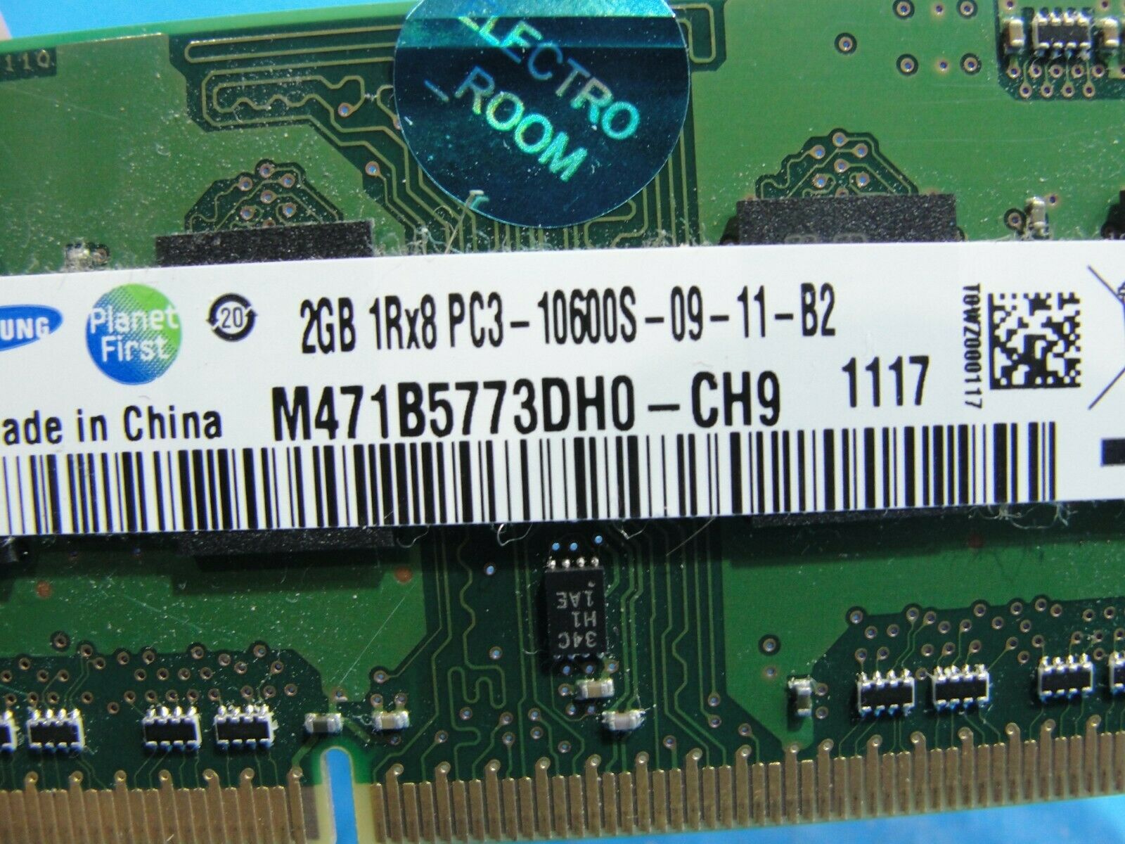 MacBook Pro A1278 Samsung SO-DIMM RAM Memory 2x2GB PC3-10600S M471B5773DH0-CH9 