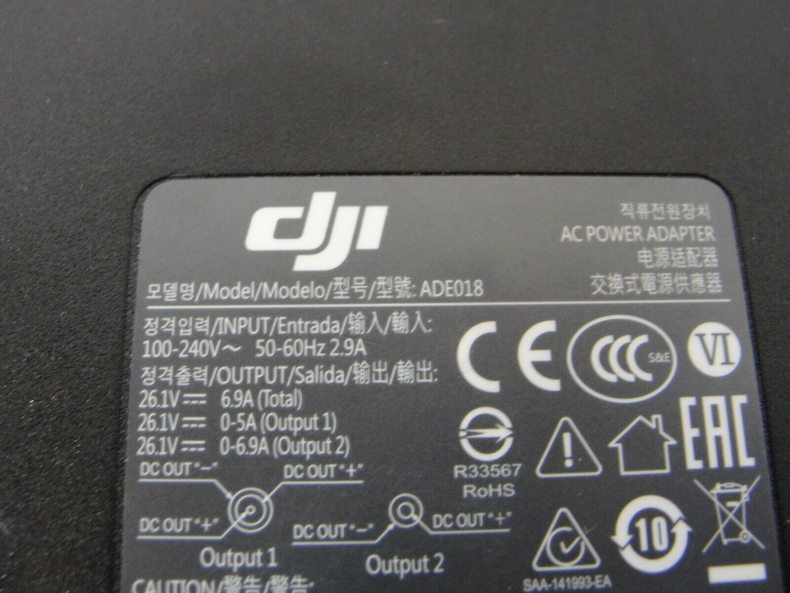 DJI ADE018 charger Inspire 2 Ronin 2 180W Remote control power supply AC