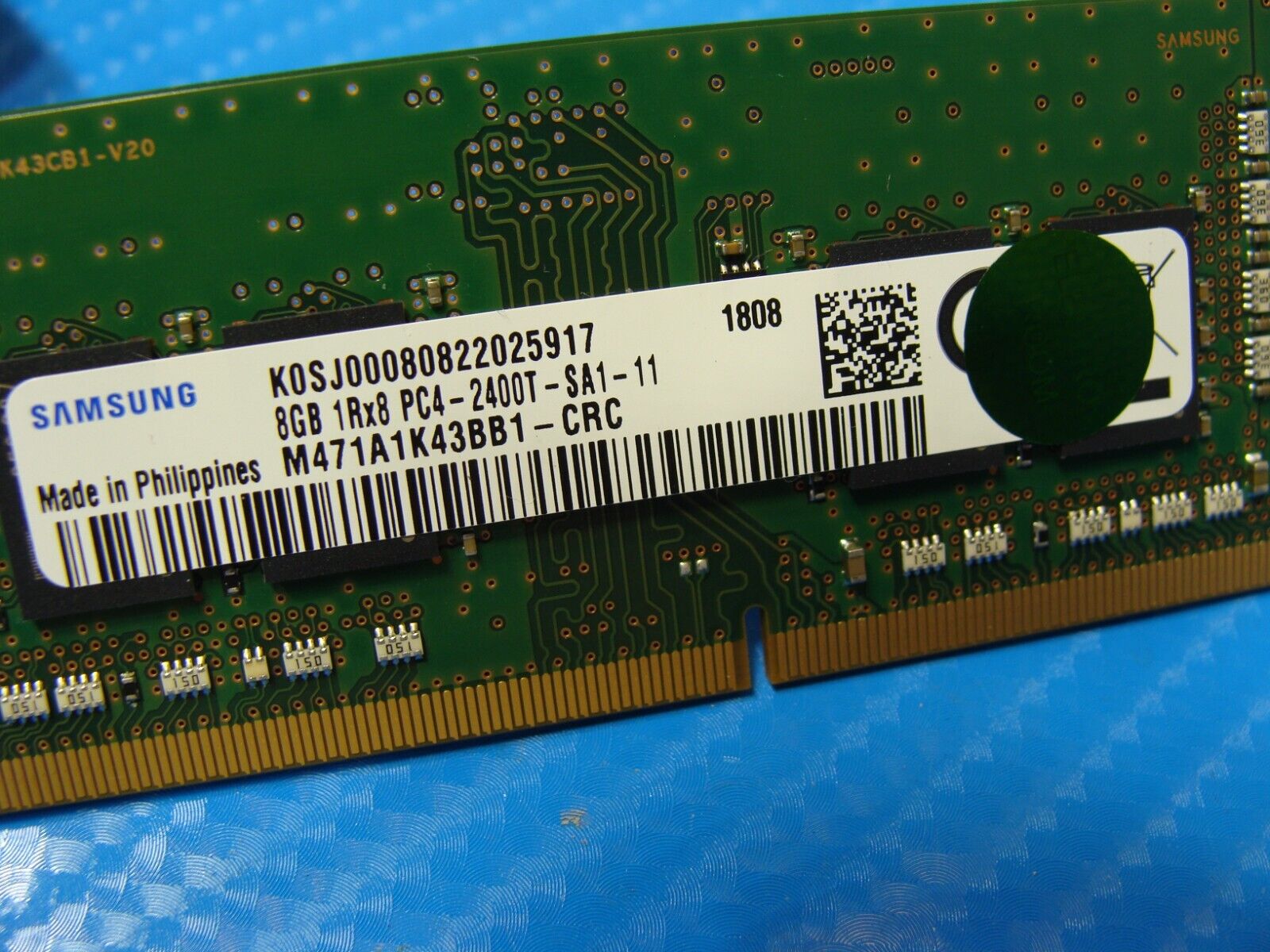 Dell 13 5379 Samsung 8GB 1Rx8 PC4-2400T SO-DIMM Memory RAM M471A1K43BB1-CRC