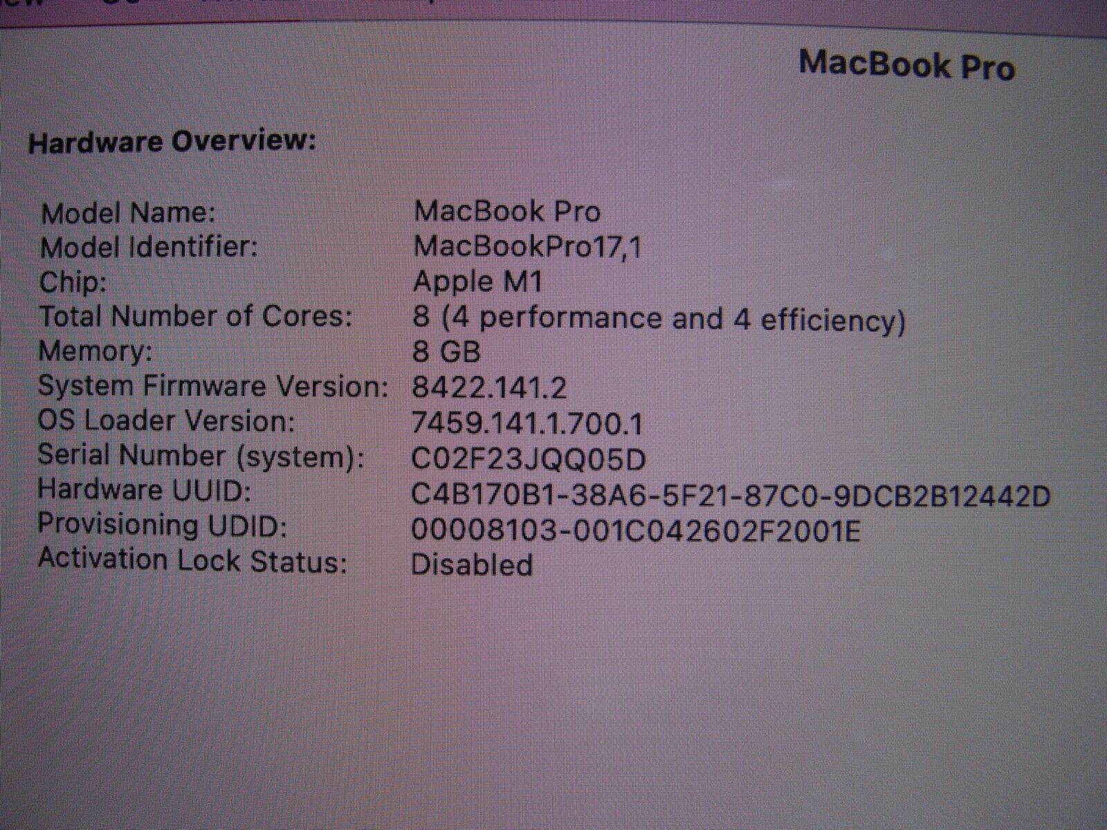 47 Cycles 8 CPU 8 GPU Apple MacBook Pro 13