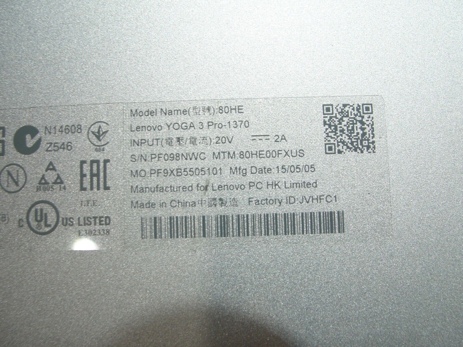 Lenovo Yoga 3 Pro 1370 13.3