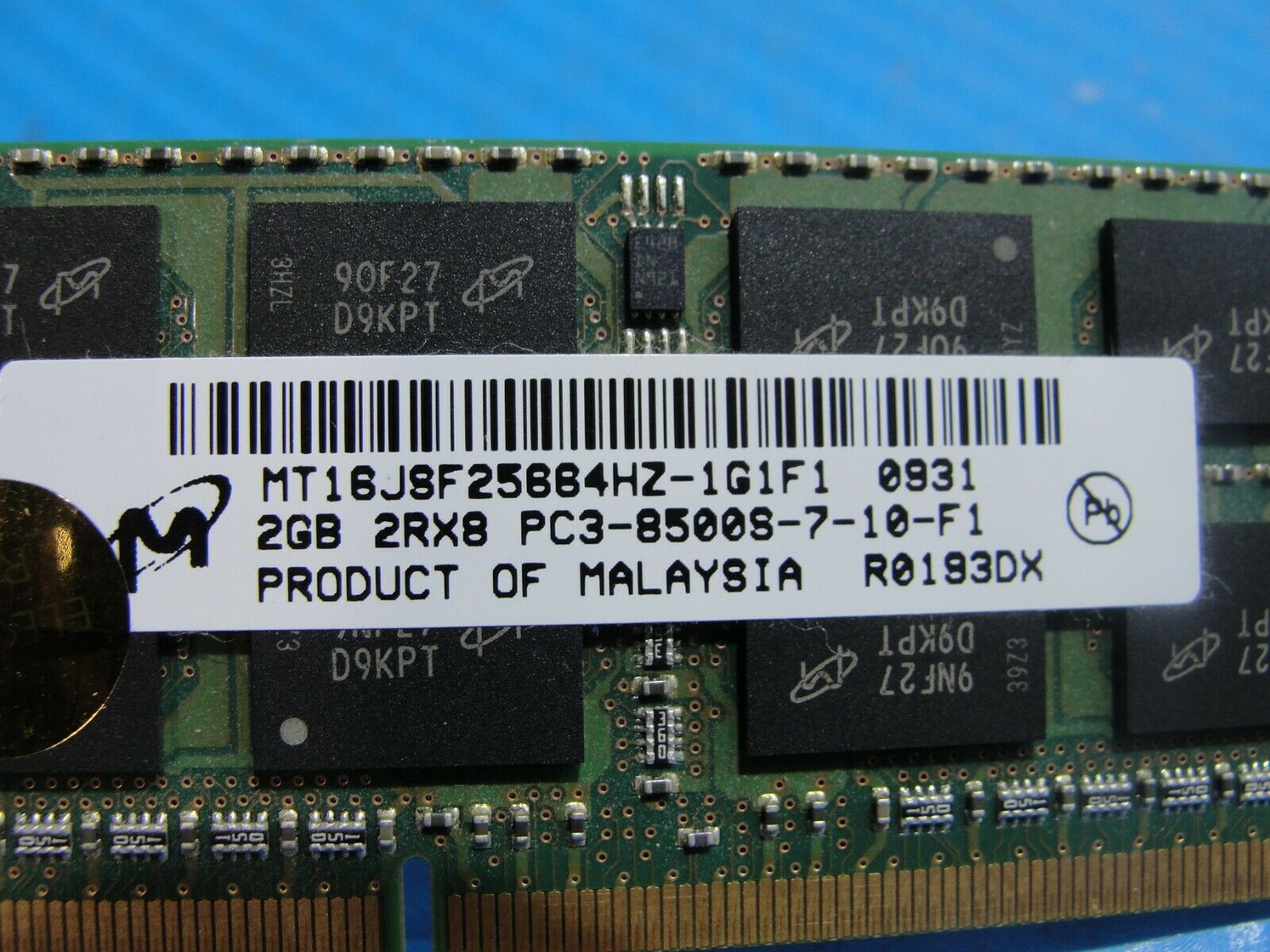 Apple A1278 Micron 2GB 2Rx8 PC3-8500S SO-DIMM Memory RAM MT16JSF25664HZ-1G1F1 #1 - Laptop Parts - Buy Authentic Computer Parts - Top Seller Ebay