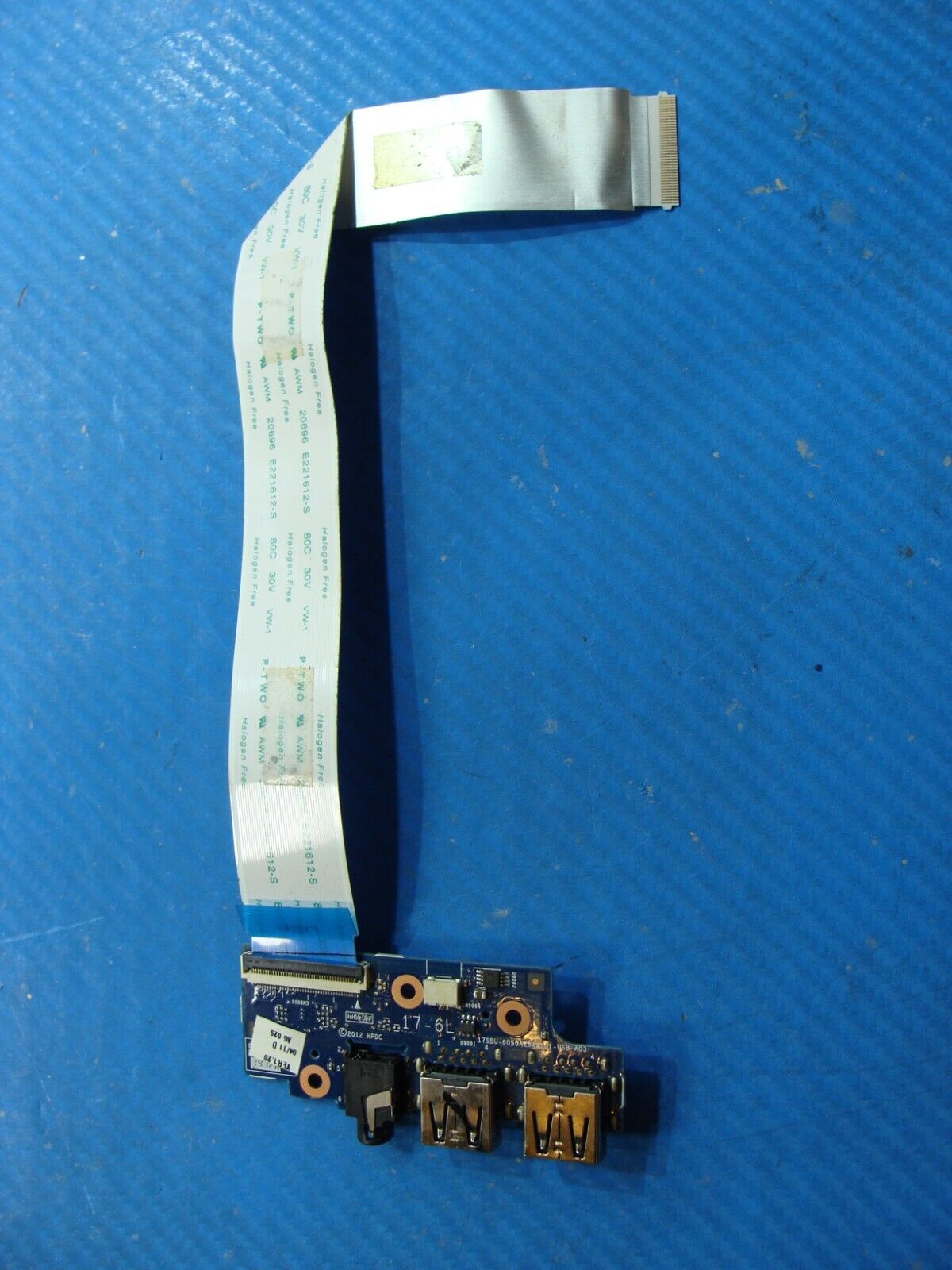 HP Envy TS 17.3” m7-J120dx Genuine Audio USB Port Board w/Cable 6050A2549101