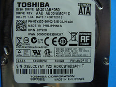 Dell 3137 Toshiba 500GB 2.5" SATA 5400RPM HDD Hard Drive MQ01ABF050 2Y22D