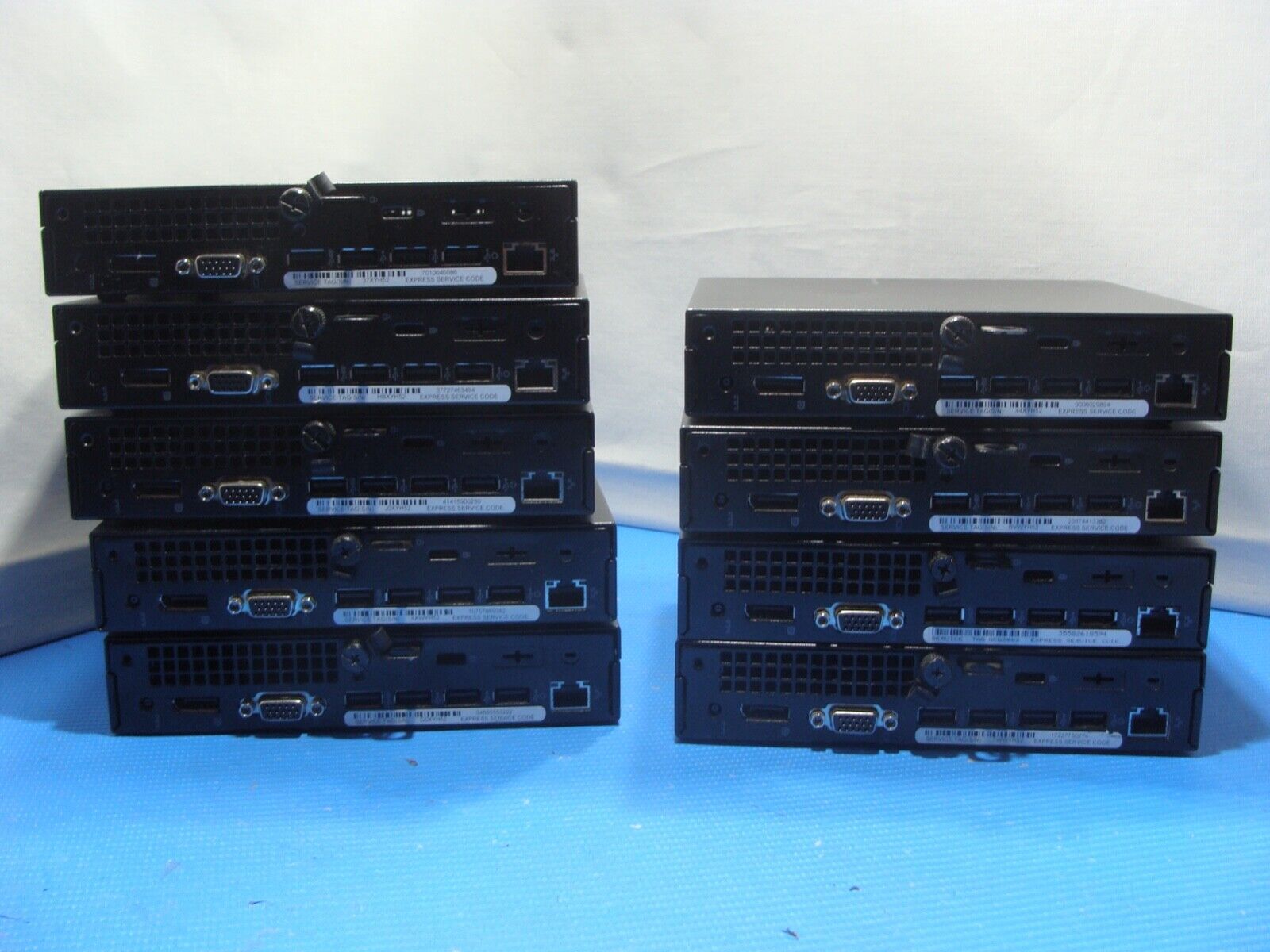 LOT OF 9 Dell Optiplex 3020M MFF Intel Pentium 3250T 2.80Ghz 4 GB RAM 512GB HDD