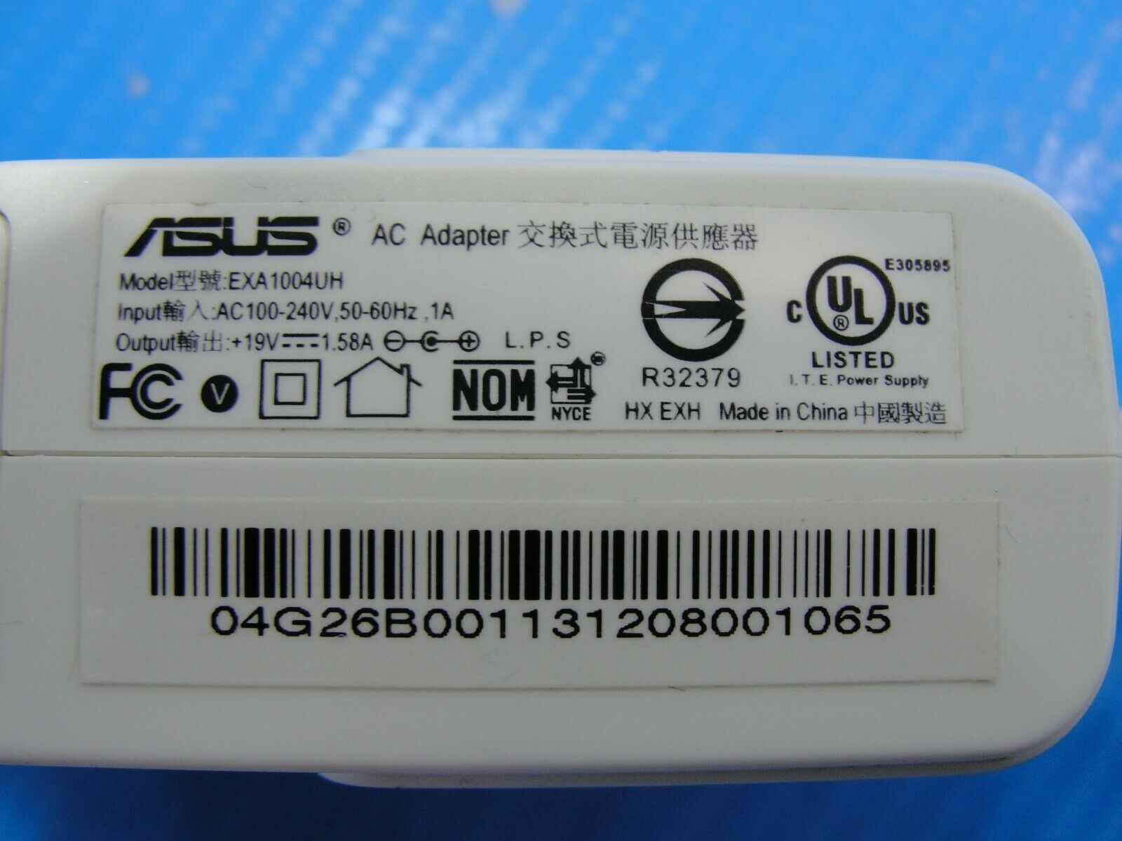 Asus EXA1004UH 1.58A AC Power Adapter Charger Eee PC-B white - Laptop Parts - Buy Authentic Computer Parts - Top Seller Ebay