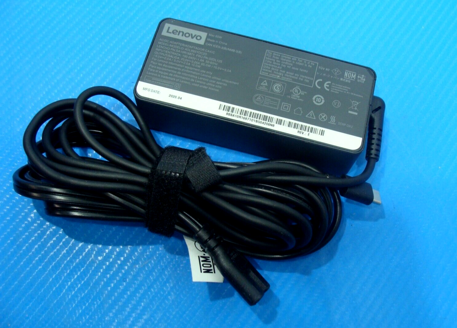 Charger Adapter Lenovo 65W 20V 3.25A USB-C Type-C Thinkpad X260 Yoga ADLX65YCC2A