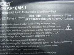 Acer Aspire A315-53-30BS 15.6" Genuine Battery 7.7V 37Wh 4810mAh AP16M5J