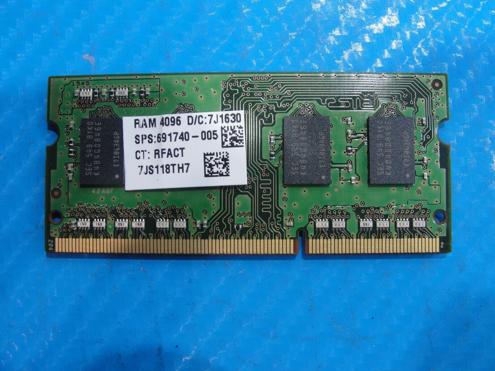 HP 15-ac158dx Samsung 4Gb 1Rx8 Memory Ram So-Dimm pc3l-12800s m471b5173eb0-yk0