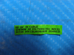 HP Pavilion TS 17.3" 17-f023cl Genuine DC IN Power Jack w/Cable 756956-YD1 HP