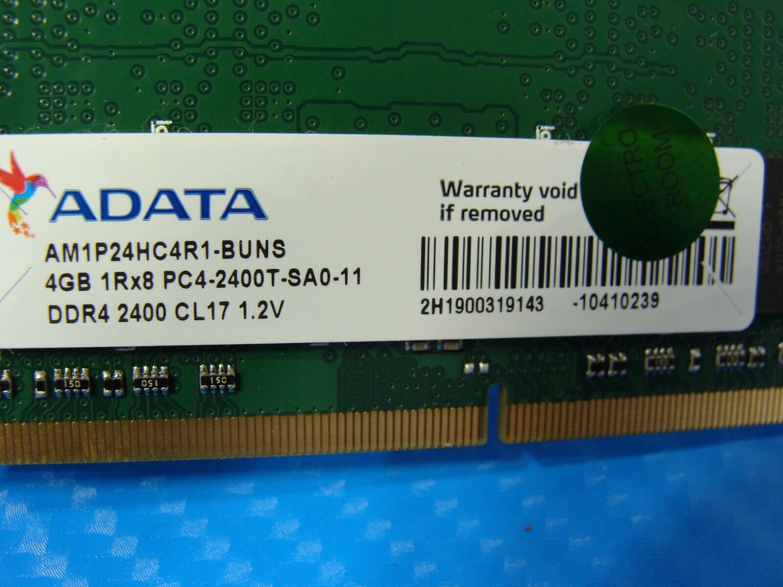 Acer A515-51-513F ADATA 4GB 1Rx8 PC4-2400T Memory RAM SO-DIMM AM1P24HC4R1-BUNS