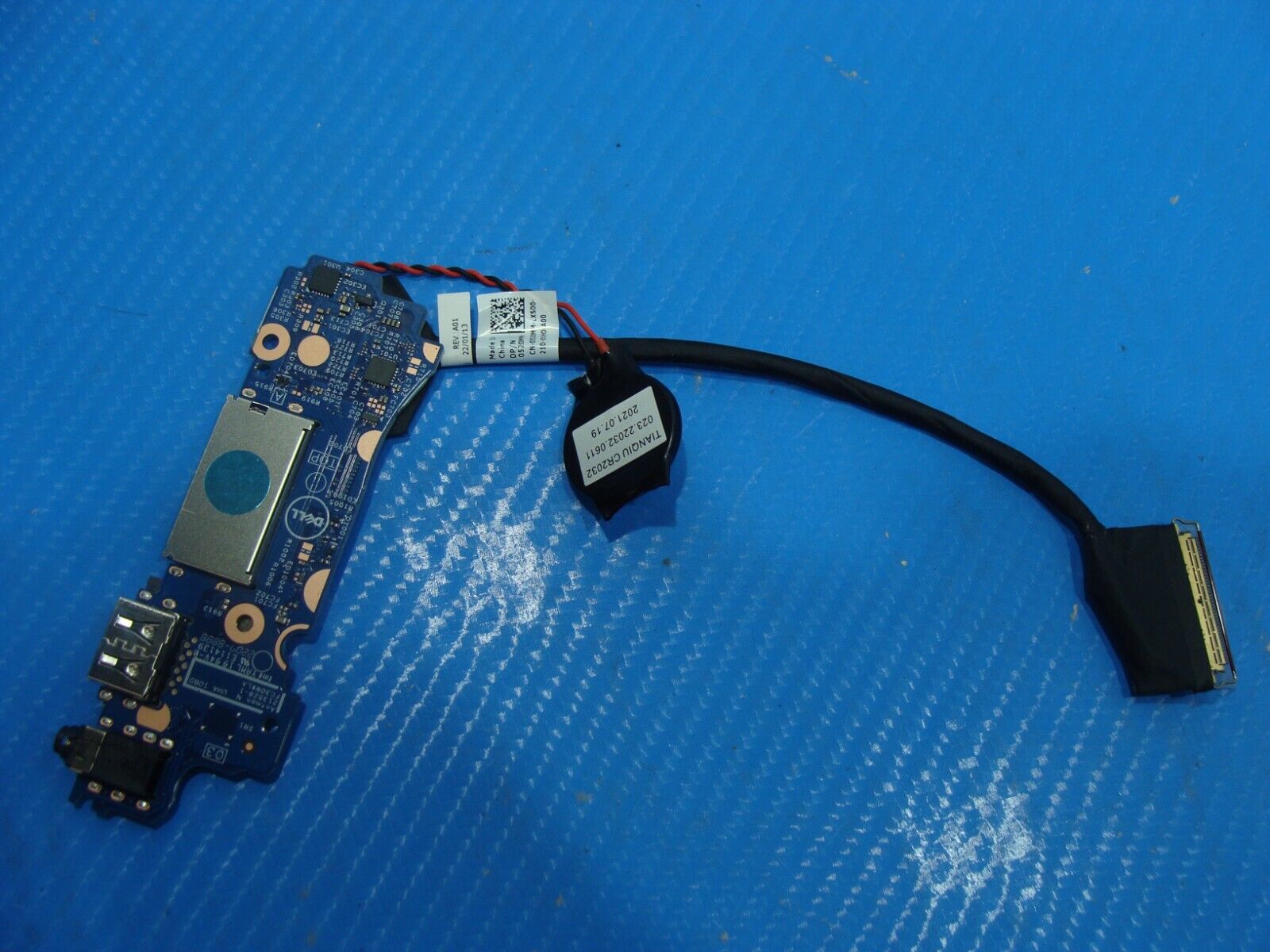 Dell Inspiron 16 7620 2-in-1 Fingerprint Power Button Board w/Cable Screws WC42T