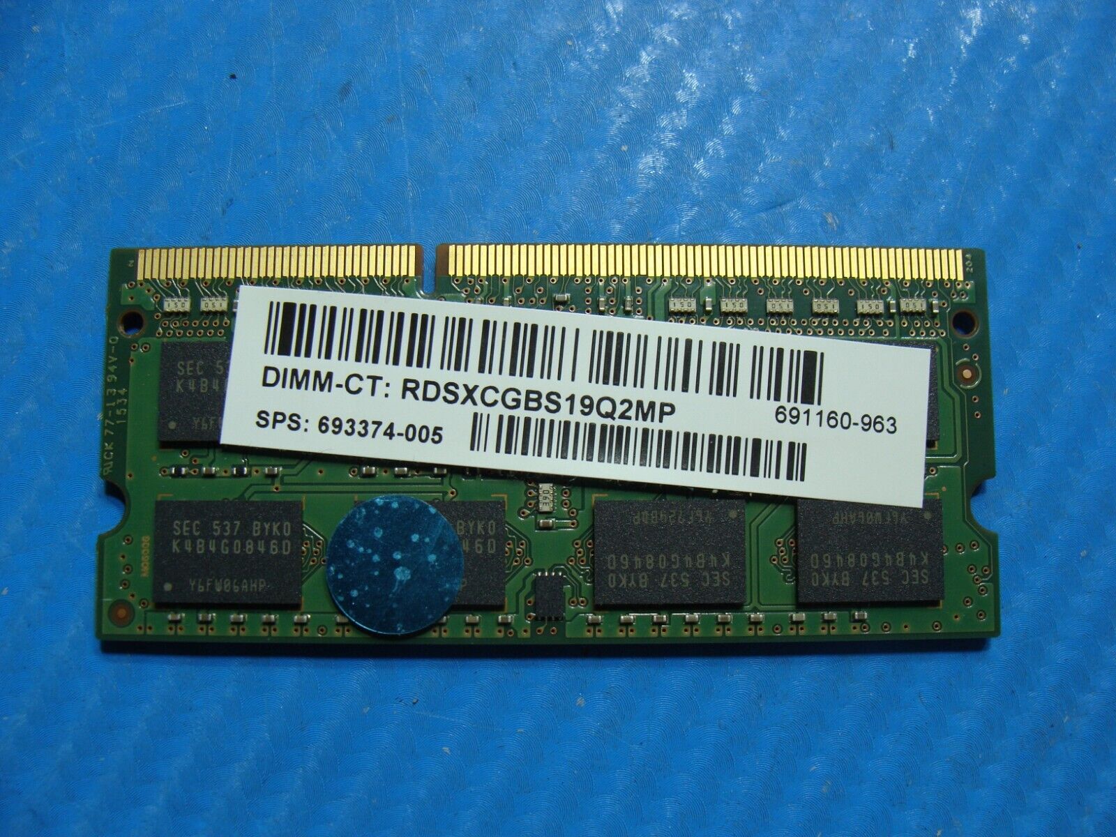 HP m6-w103dx Samsung 8GB 2Rx8 PC3L-12800S Memory RAM SO-DIMM M471B1G73DB0-YK0