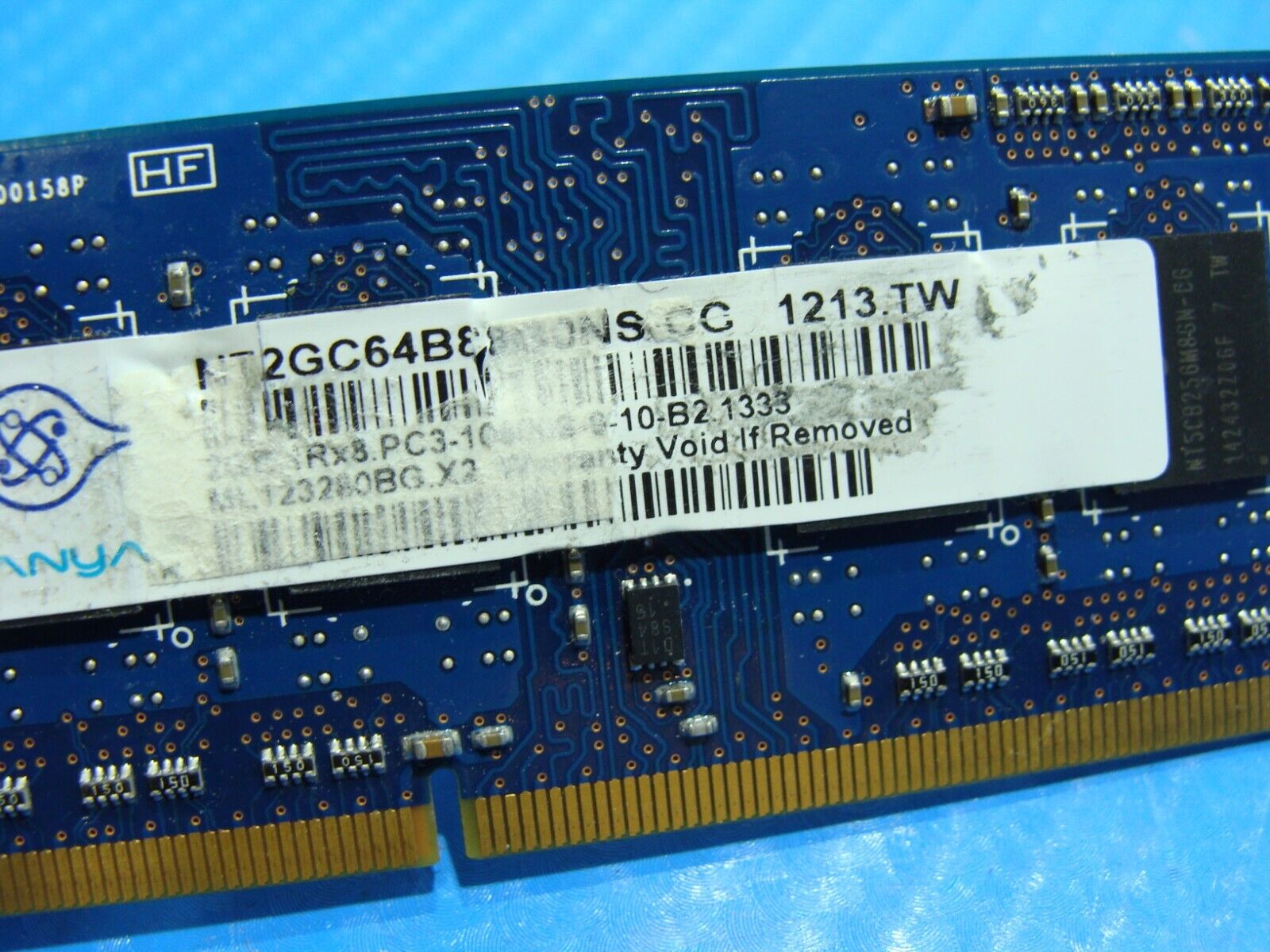 Acer V5-551-8401 So-Dimm Nanya 2GB 1Rx8 Memory PC3-10600S NT2GC64B88B0NS-CG