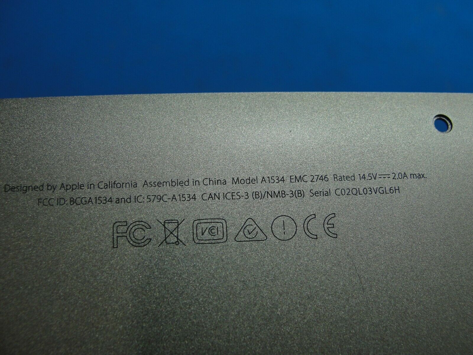 MacBook A1534 MK4M2LL/A MK4N2LL/A Early 2015 12