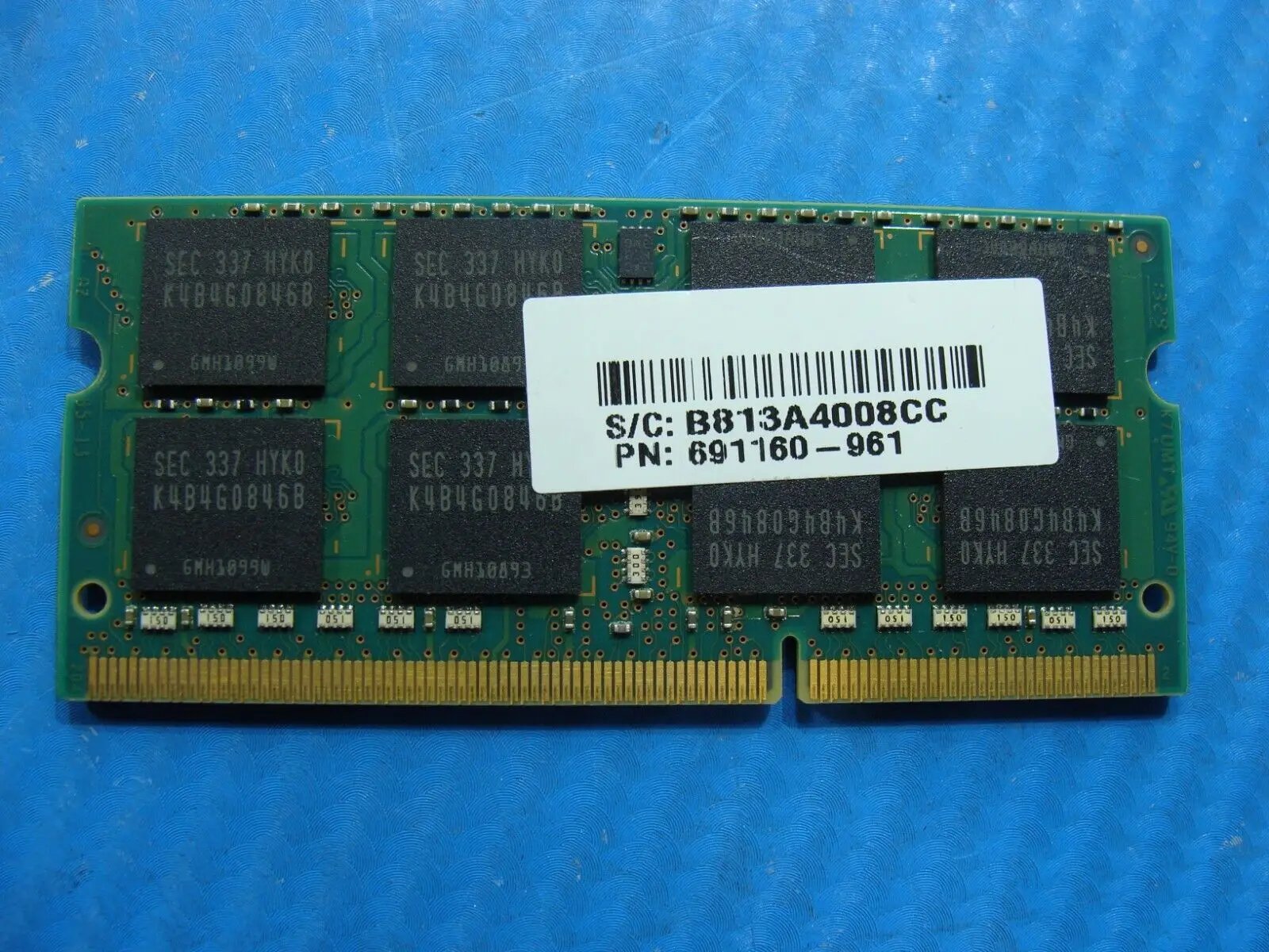 HP 820 G2 So-Dimm Samsung 8GB 2Rx8 Memory RAM PC3L-12800S M471B1G73BH0-YK0