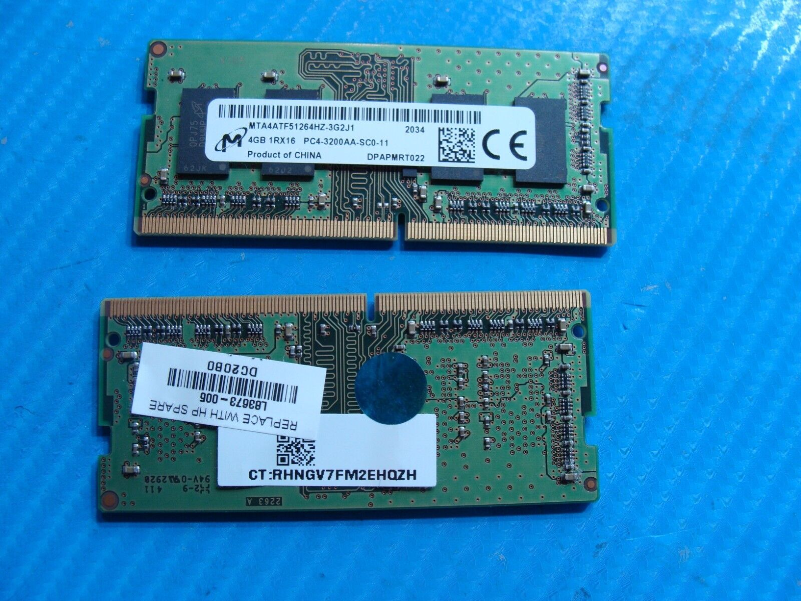 HP 14-dv0065st Micron 4GB PC4-3200AA Memory RAM SO-DIMM MTA4ATF51264HZ-3G2J1