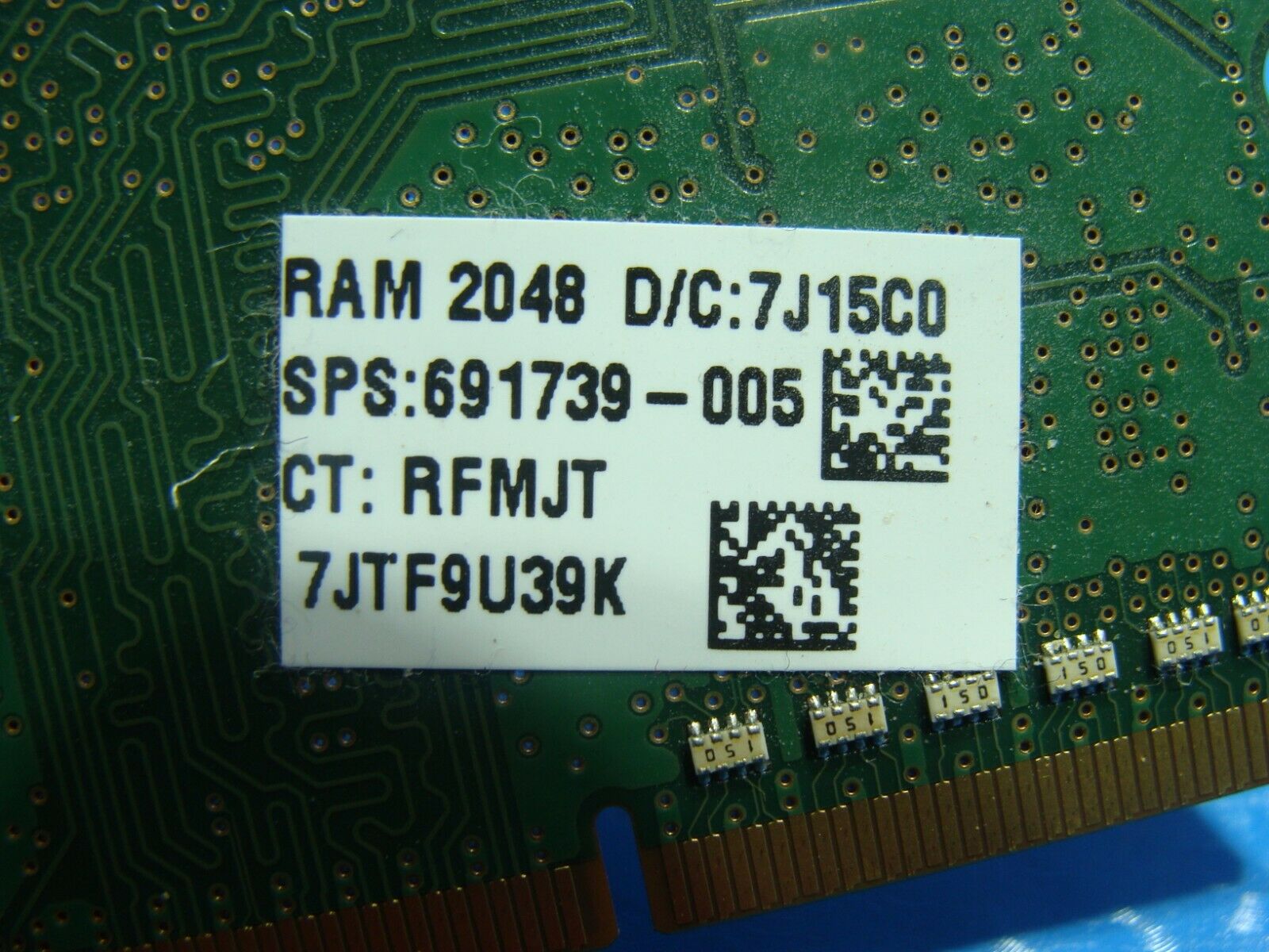 HP m6-p114dx Samsung 2GB 1Rx16 PC3L-12800S SO-DIMM RAM Memory M471B5674EB0-YK0 Samsung