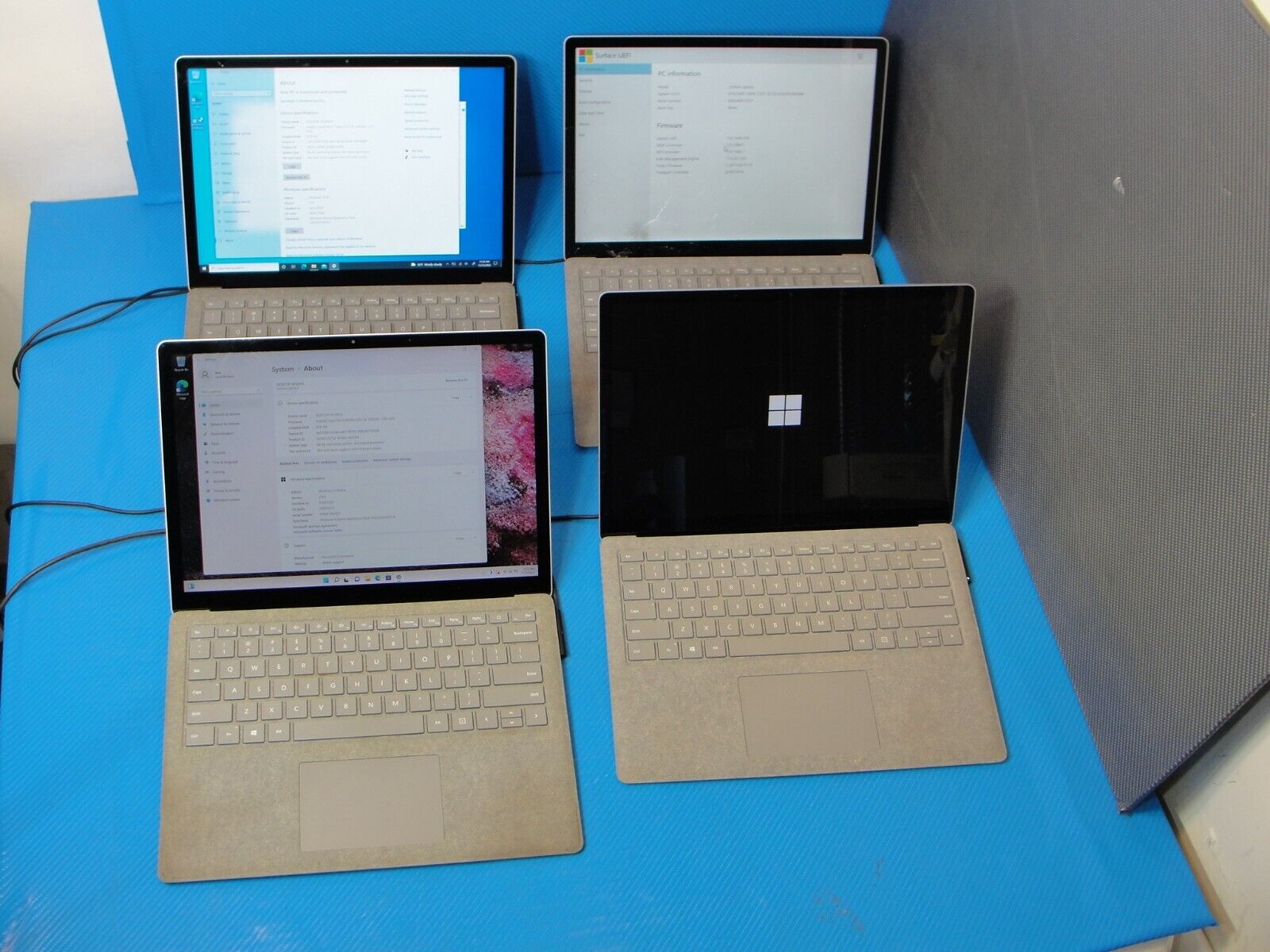 Lot of 4 Microsoft Surface Laptop 1769 i5-8250u i5-7300u /Parts Repair AS IS /#4