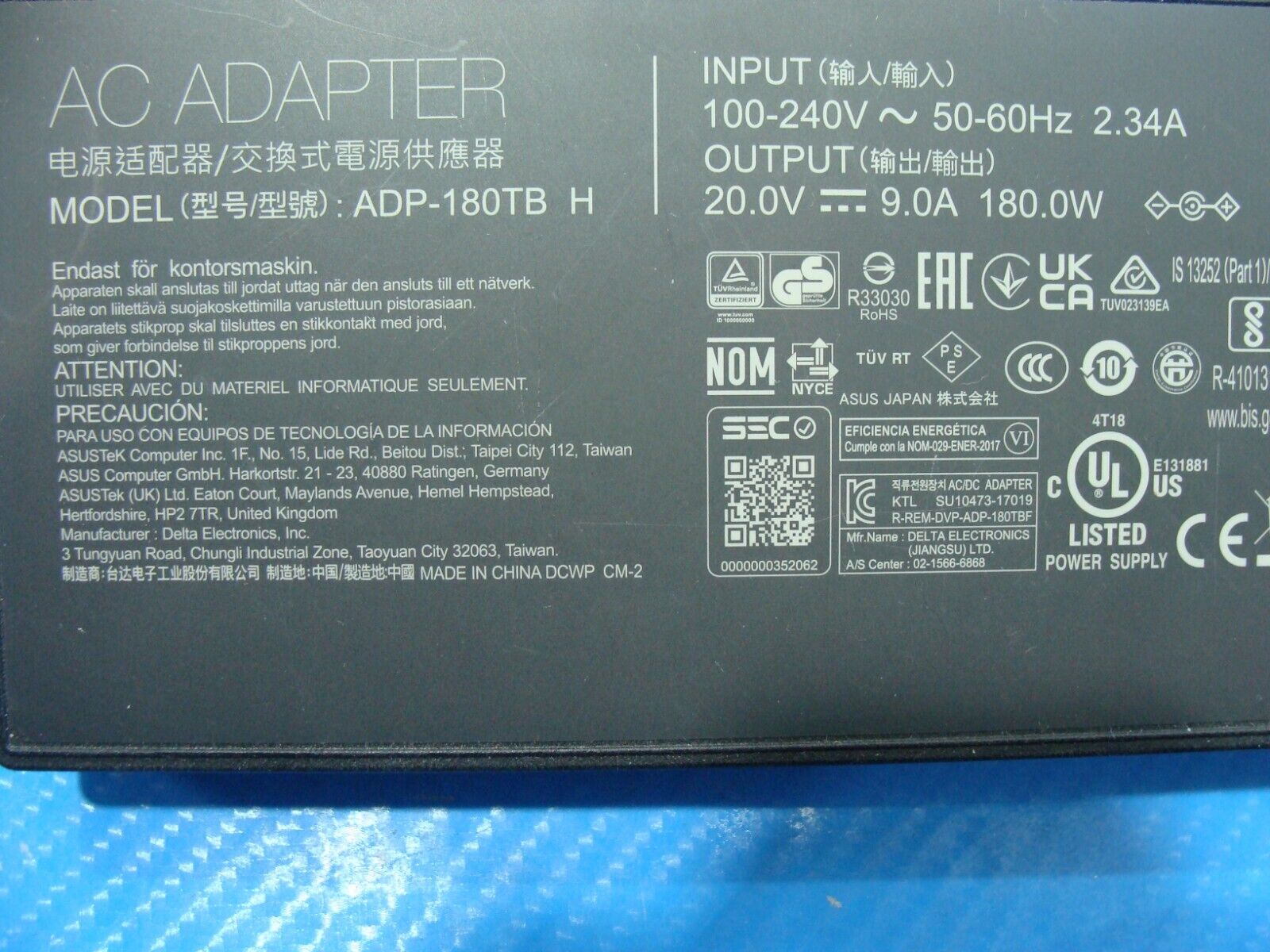 180W OEM ASUSADP-180TB H Charger for ROG Zephyrus GA502DU GA502D GA502IU GA401