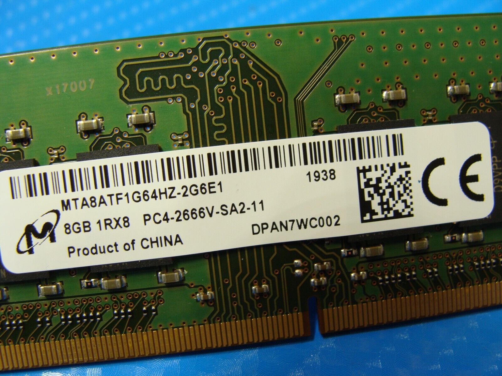 Dell 3500 Micron 8GB So-Dimm Memory Ram PC4-2666V MTA8ATF1G64HZ-2G6E1