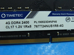 Asus F510QA-WB91 TIMETEC 4GB 1Rx8 DDR4 2400 Memory RAM SO-DIMM 76TT24NUS1R8-4G