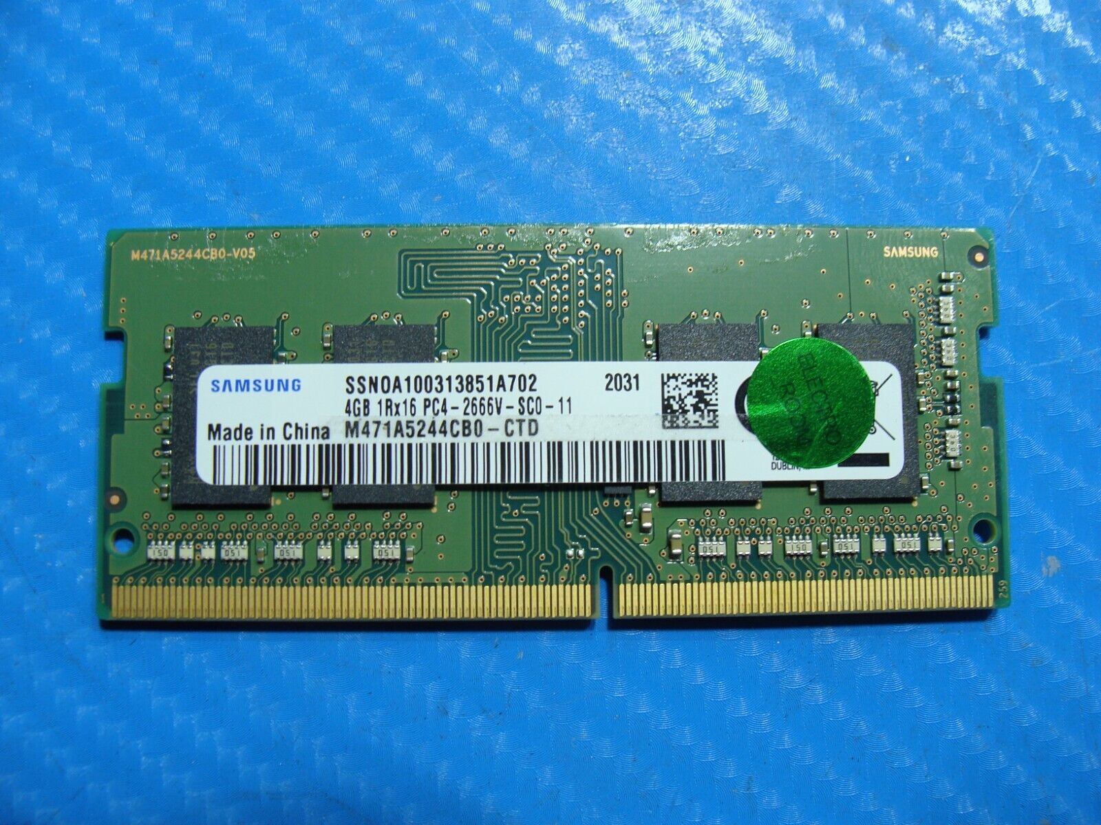 Asus 15 F512DA Samsung 4GB 1Rx16 PC4-2666V SO-DIMM Memory RAM M471A5244CB0-CTD