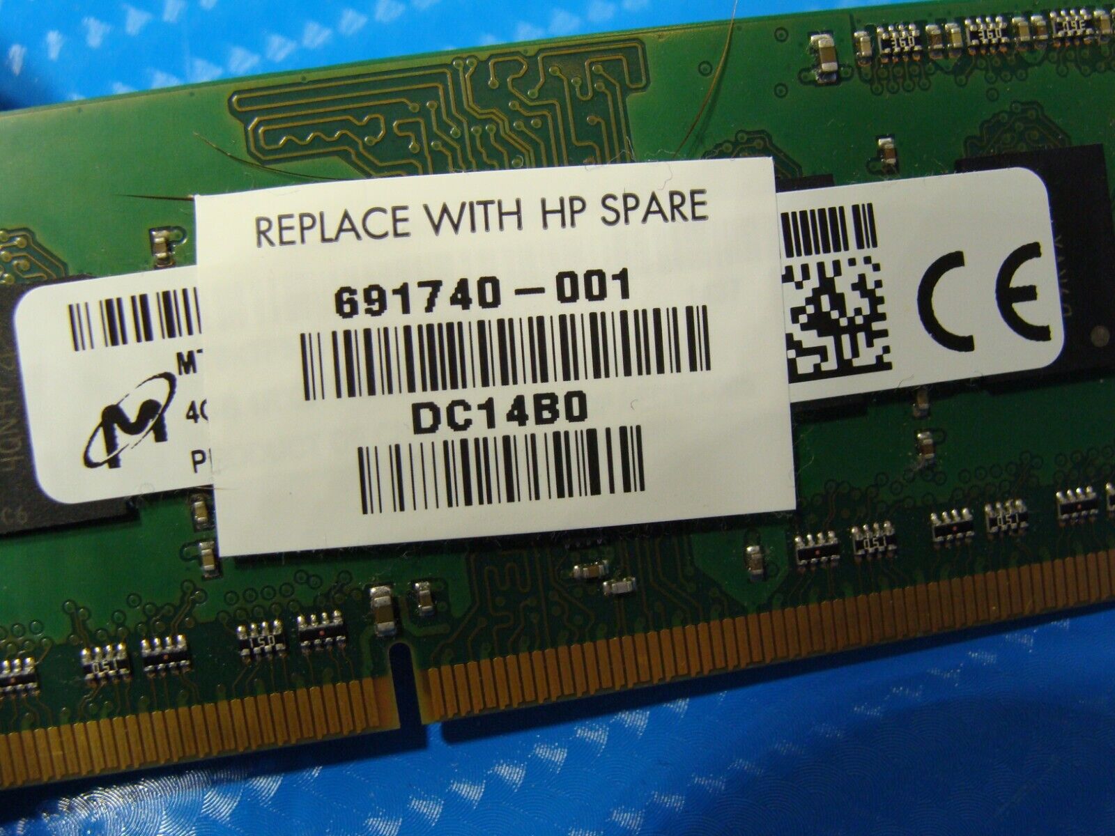 HP 15-f024wm So-Dimm Micron 4Gb Memory PC3L-12800S-11-13-B4 MT8KTF51264HZ-1G6N1