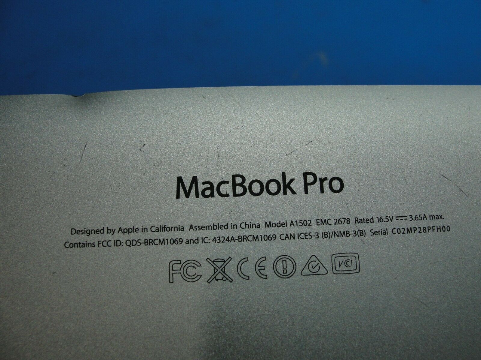 MacBook Pro A1502 ME864LL/A Late 2013 13