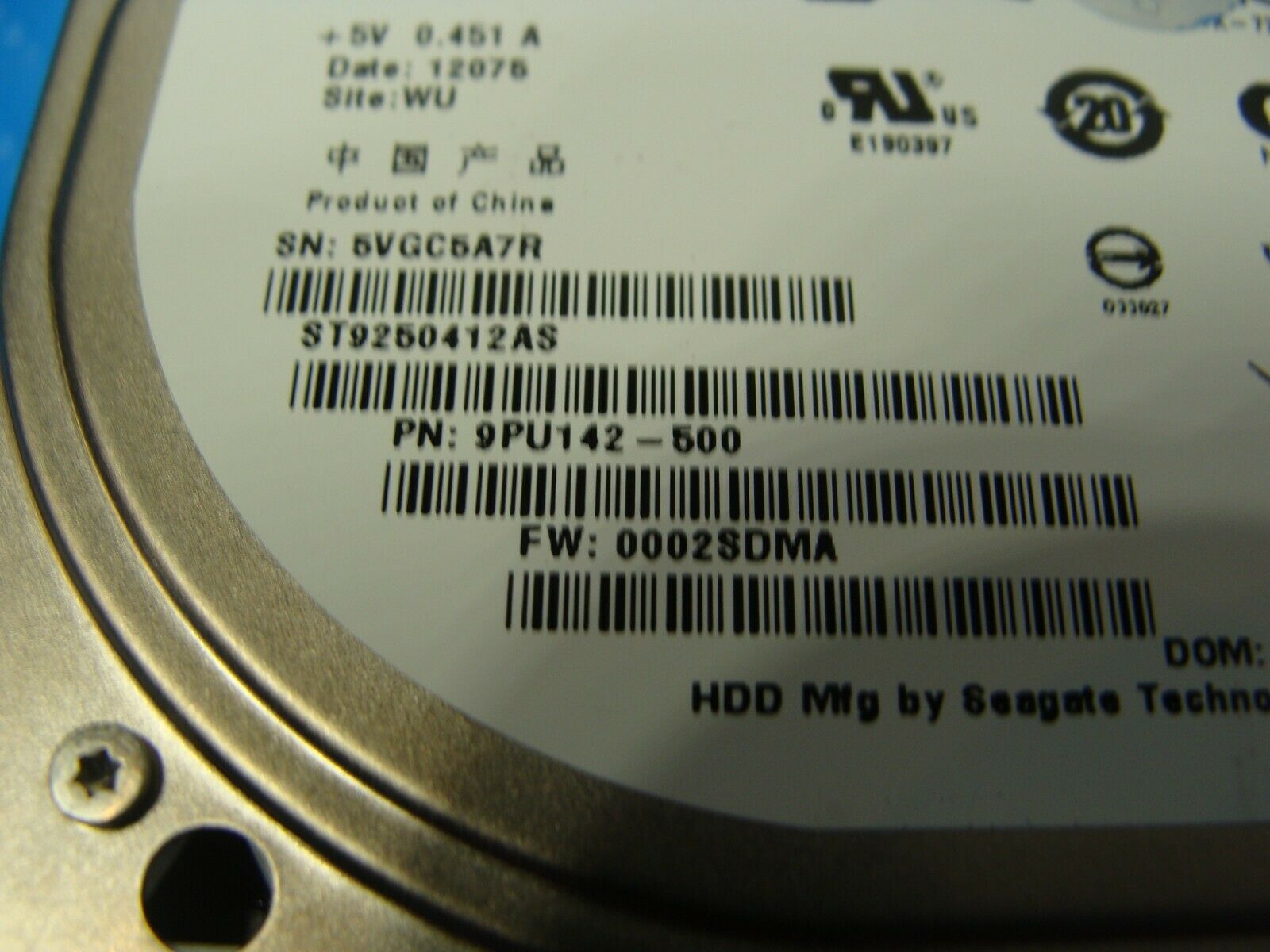 Lenovo T520 Seagate 250GB SATA 2.5