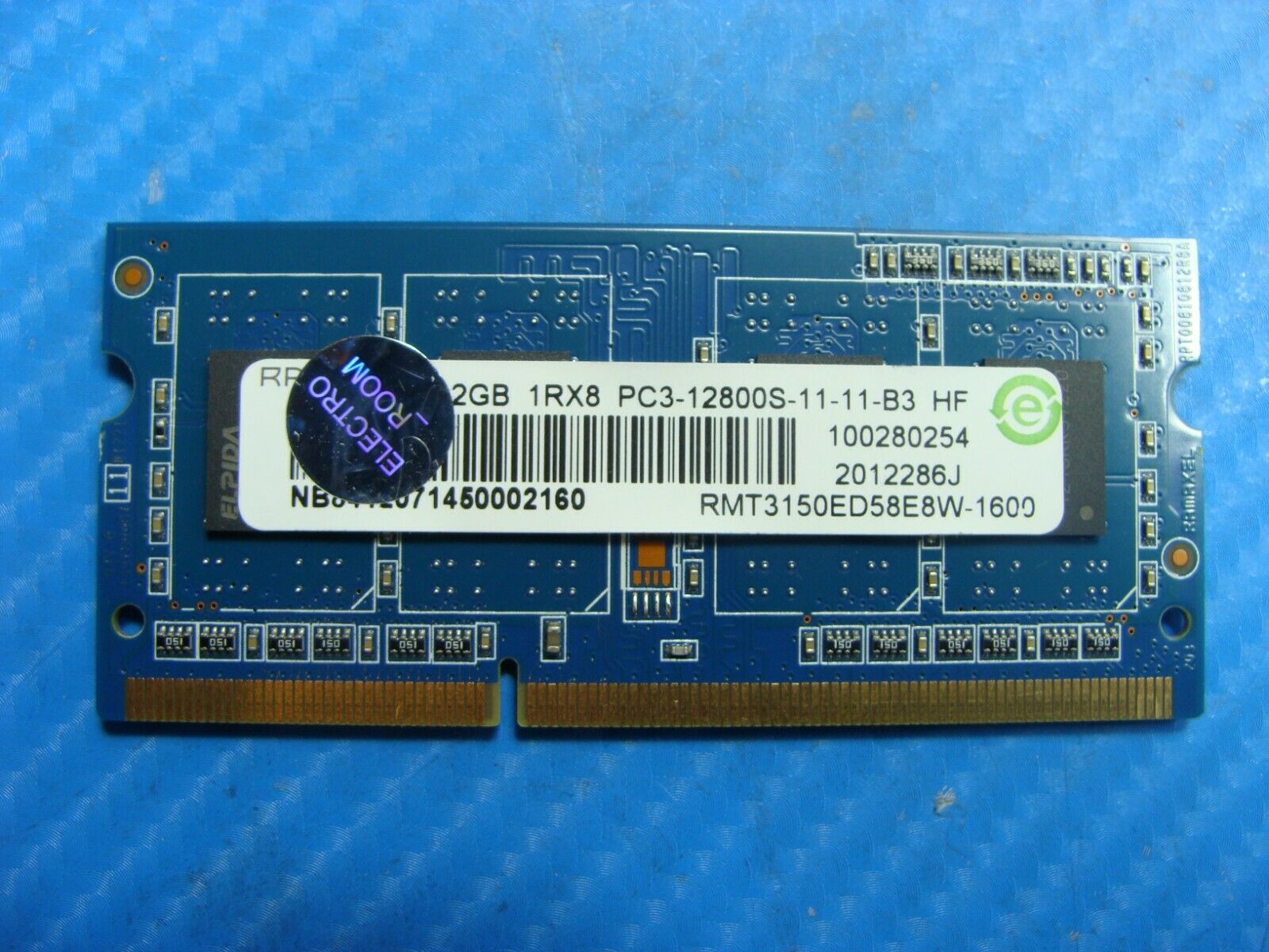 HP m6-1105dx Ramaxel 2GB 1Rx8 PC3-12800S SO-DIMM Memory RAM RMT3150ED58E8W-1600 