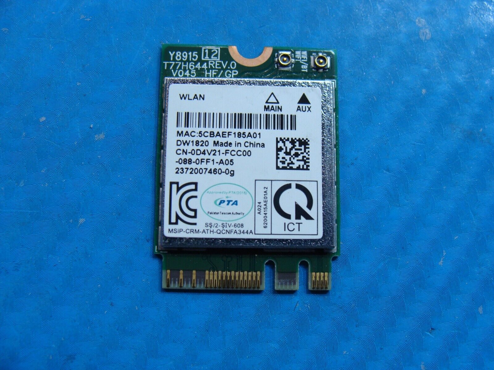 Dell Latitude 5410 14 Genuine Laptop WiFi Wireless Card QCNFA344A D4V21