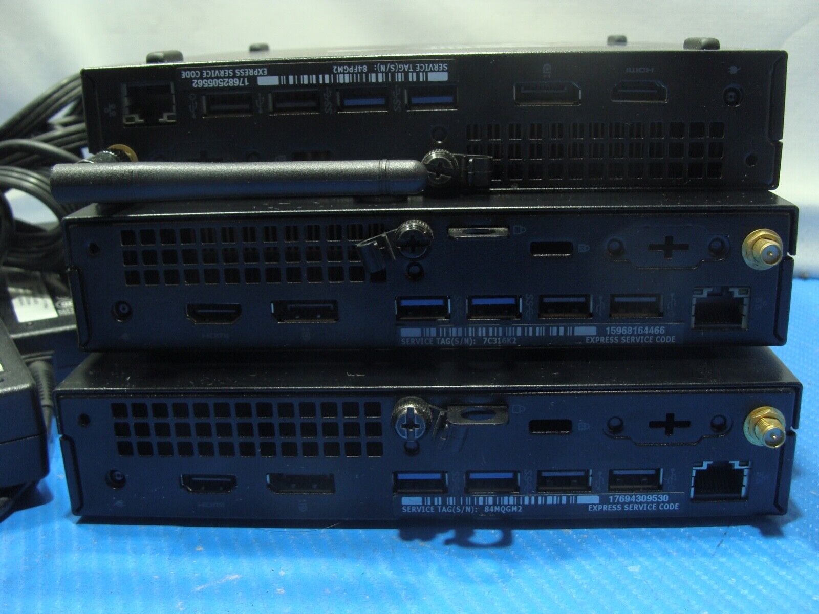 Lot of 3 Power Dell Optiplex 3050 MFF i5-7500T 2.7GHz 8GB 256GB Win10P Wifi + BT