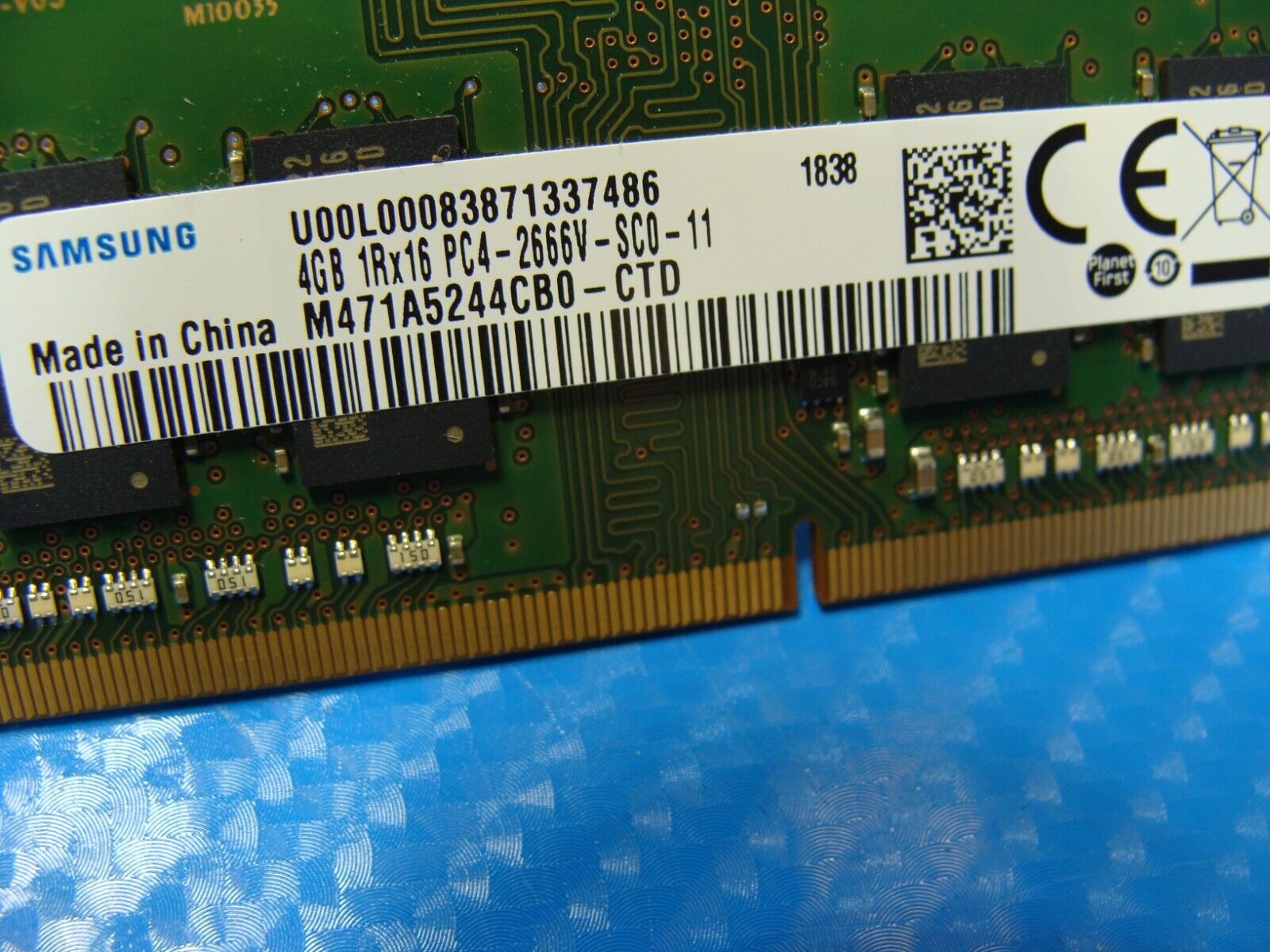 HP 15-db0047wm Samsung 4GB 1Rx16 PC4-2666V Memory RAM SO-DIMM M471A5244CB0-CTD