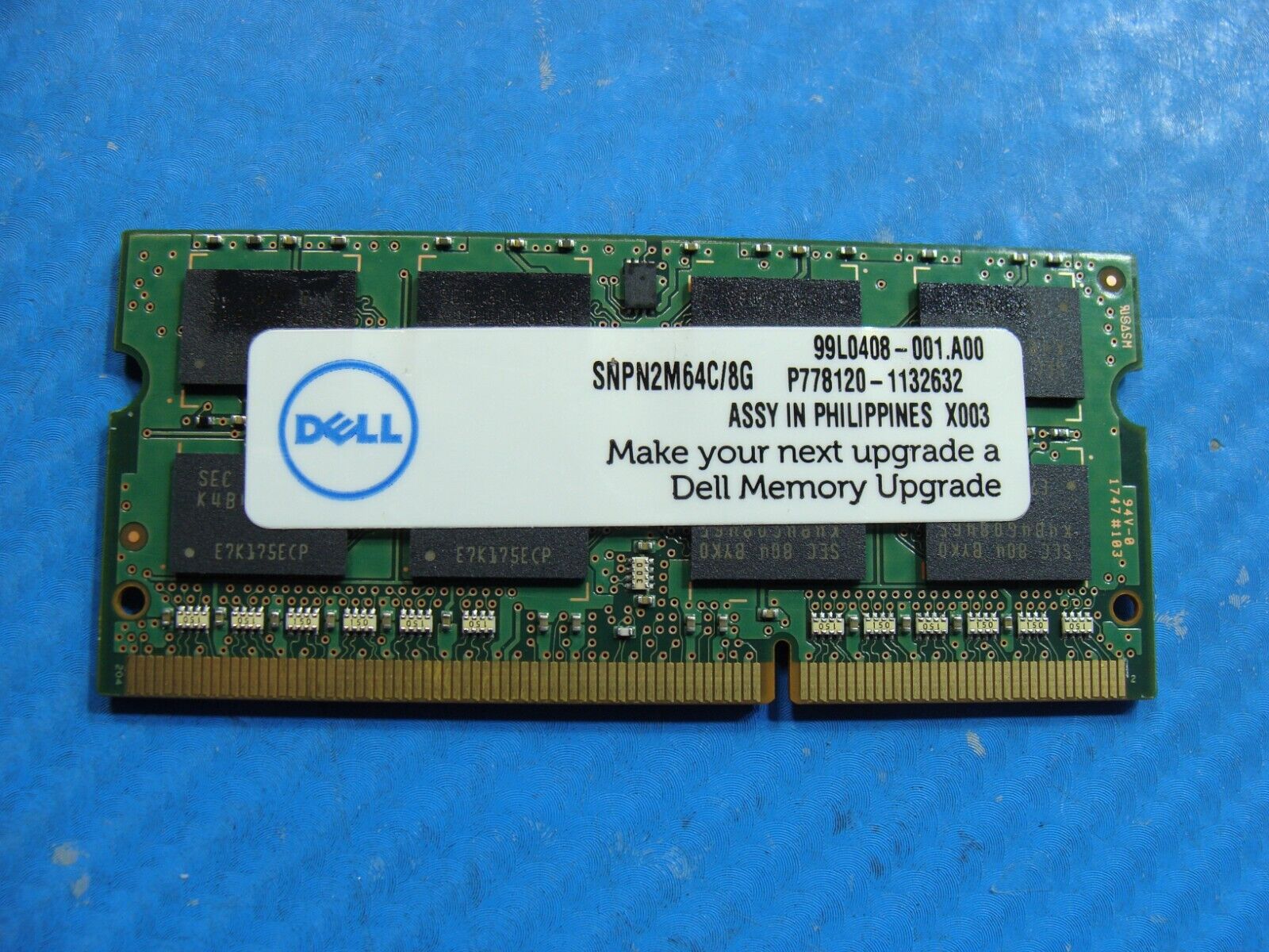 Dell 5404 Rugged Samsung 8GB 2Rx8 PC3L-12800 Memory RAM SO-DIMM M471B1G73EB0-YK0