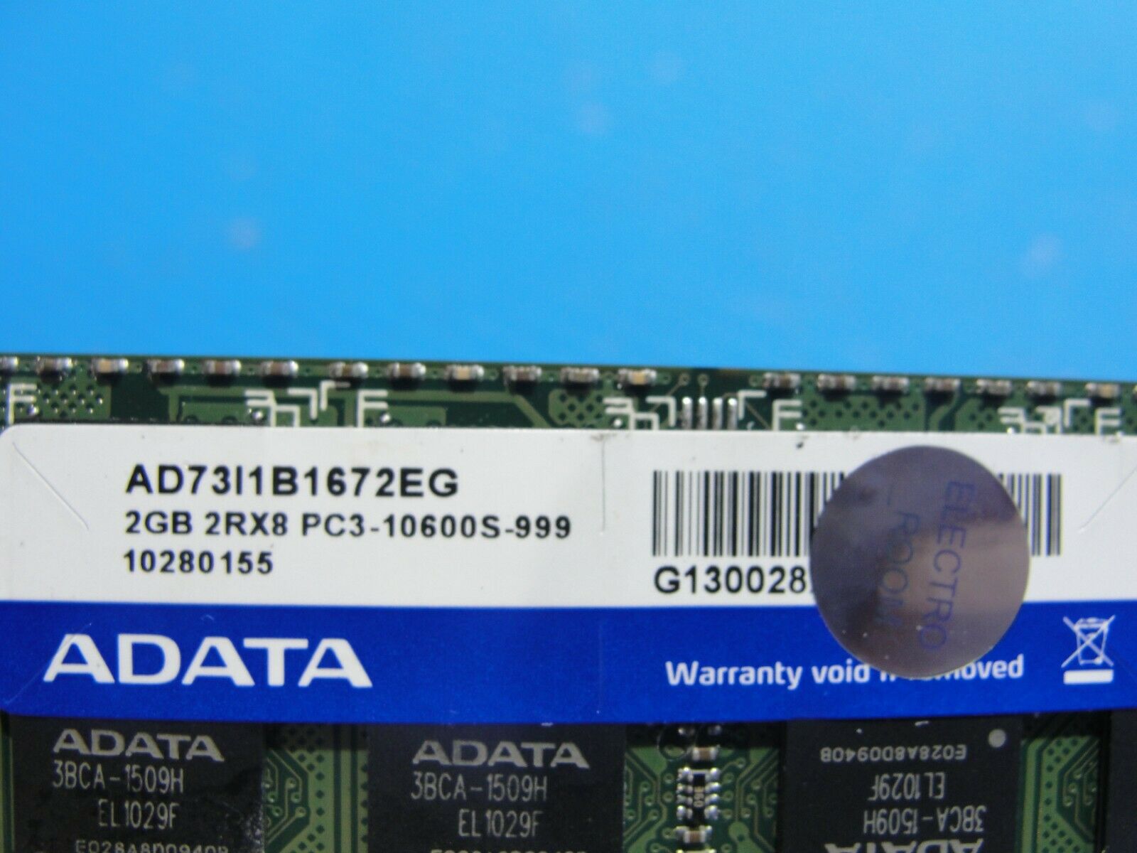 Asus G73JW ADATA 2GB 2RX8 SO-DIMM Memory RAM PC3-10600S AD73I1B1672EG - Laptop Parts - Buy Authentic Computer Parts - Top Seller Ebay