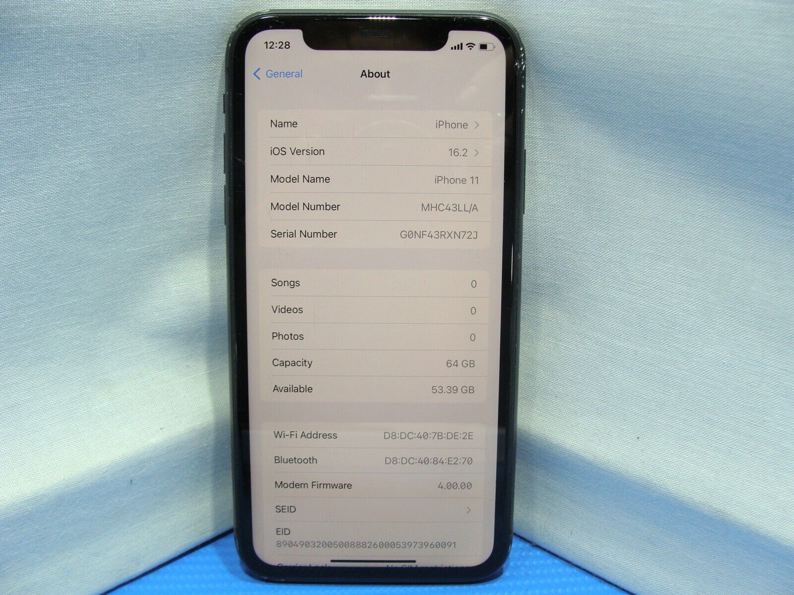 Powerful 92% Battery iPhone 11 MHC43LL/A 64Gb - Factory Unlocked - Deep Grey