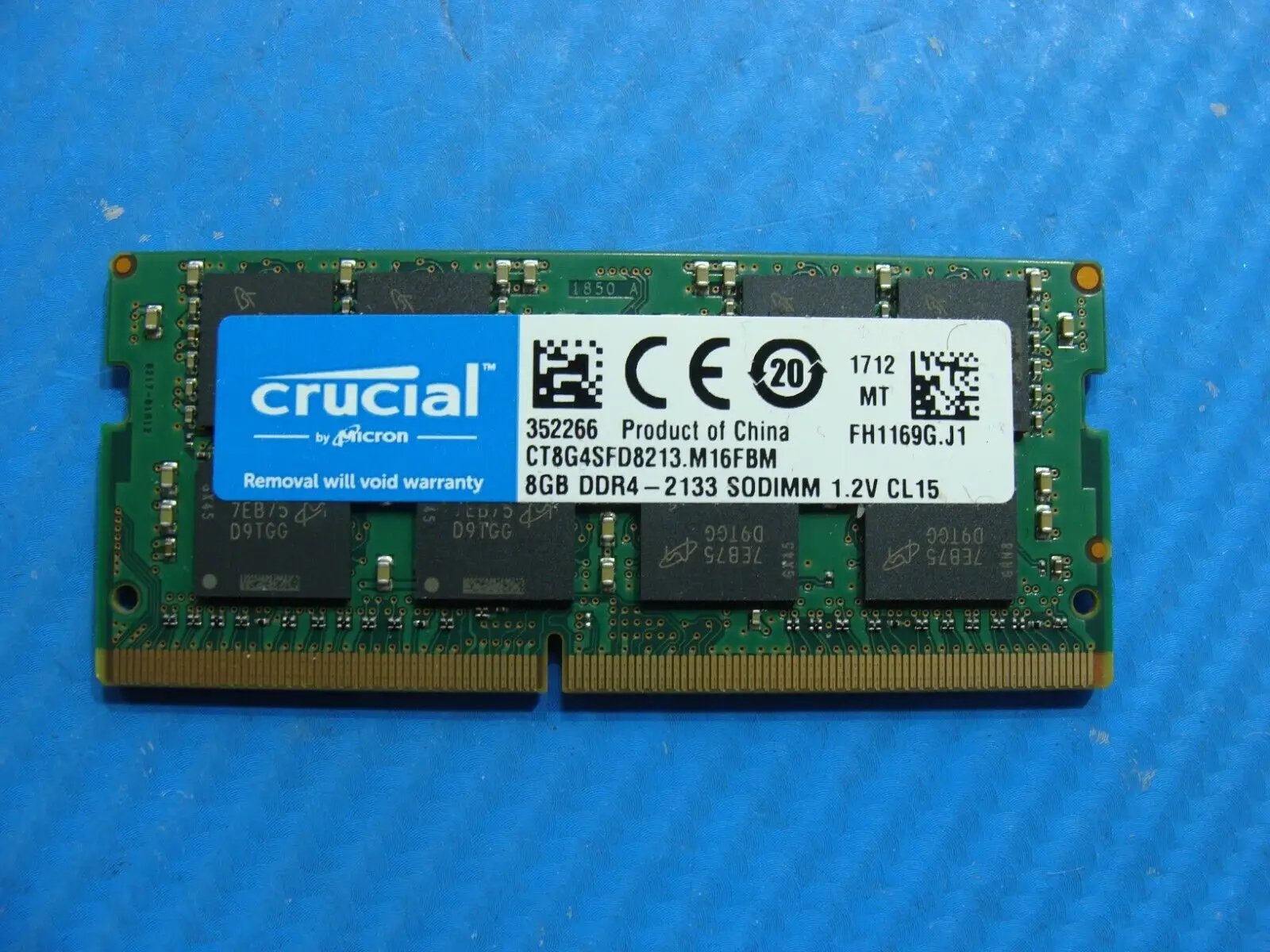 HP 820 G3 Micron 8GB 2Rx8 PC4-2133P Memory RAM SO-DIMM MTA16ATF1G64HZ-2G1B1