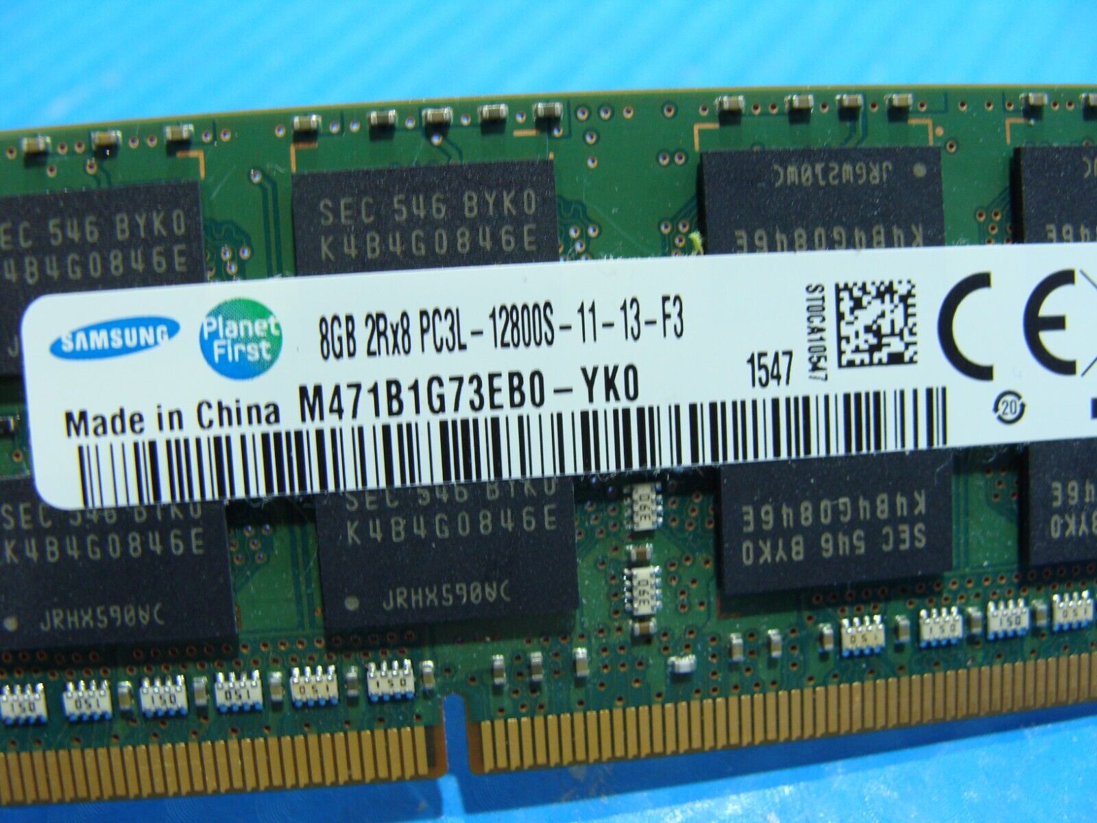 Dell 15 5559 Samsung 8GB PC3L-12800S Memory RAM SO-DIMM M471B1G73EB0-YK0