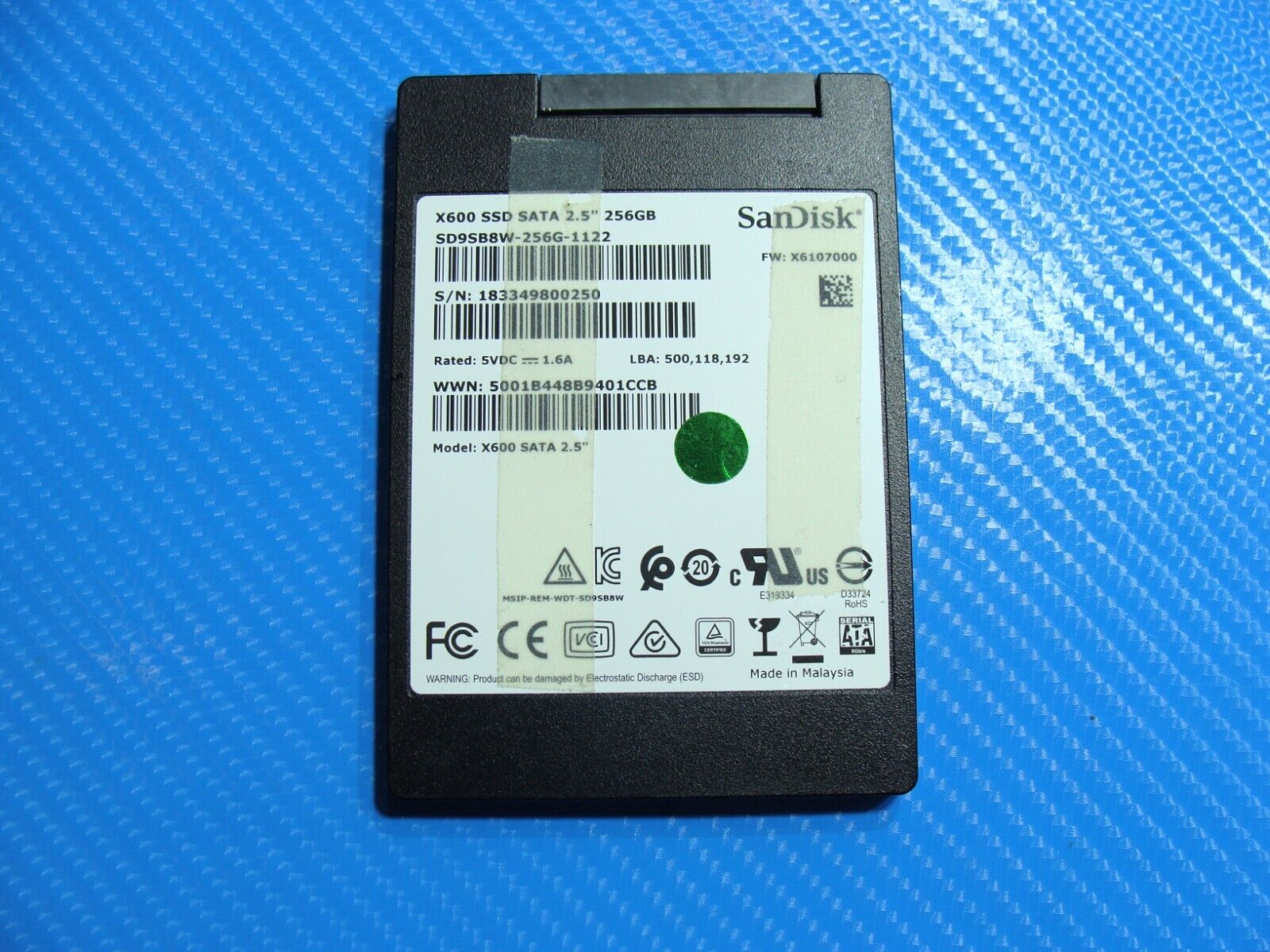Dell 5580 SanDisk 256GB 2.5