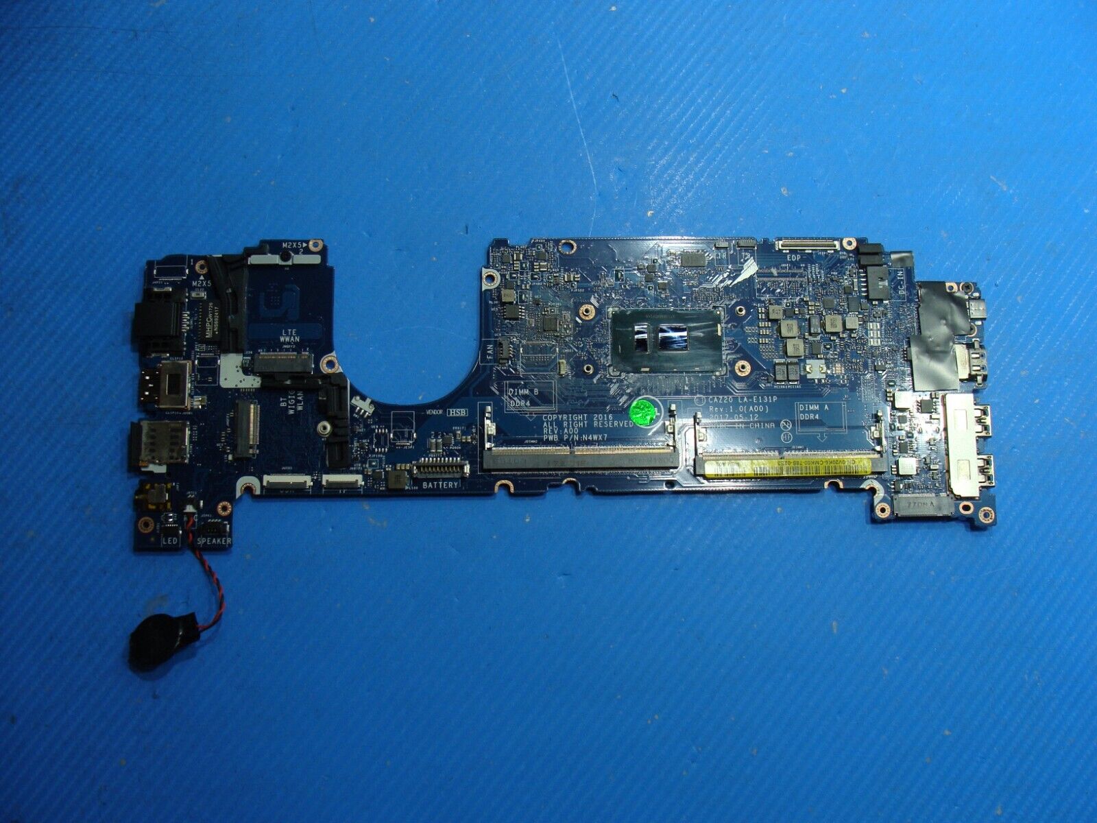 Dell Latitude 14” 7480 Genuine Intel i5-7300U 2.6GHz Motherboard V20K6 LA-E131P