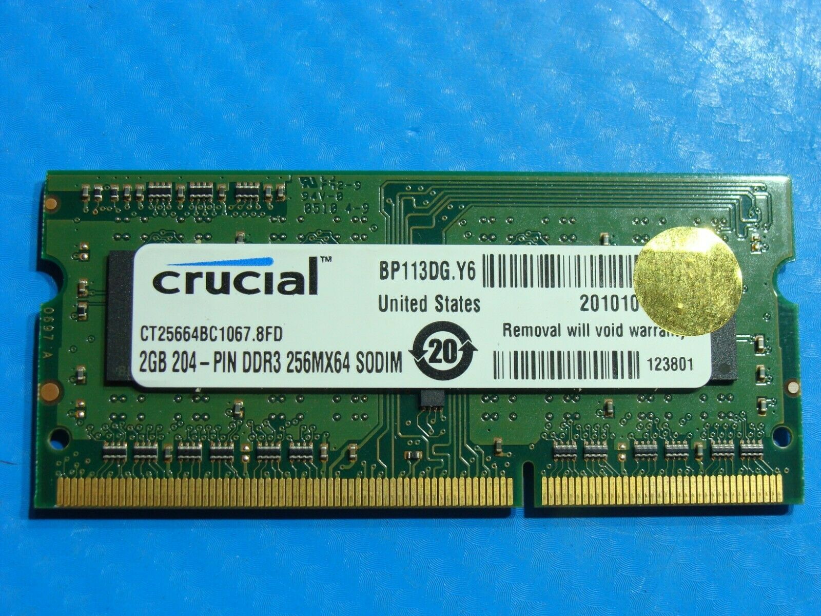 MacBook A1286 Laptop Micron 2GB Memory PC3-8500S-7-10-B1 MT8JSF25664HZ-1G1D1 - Laptop Parts - Buy Authentic Computer Parts - Top Seller Ebay