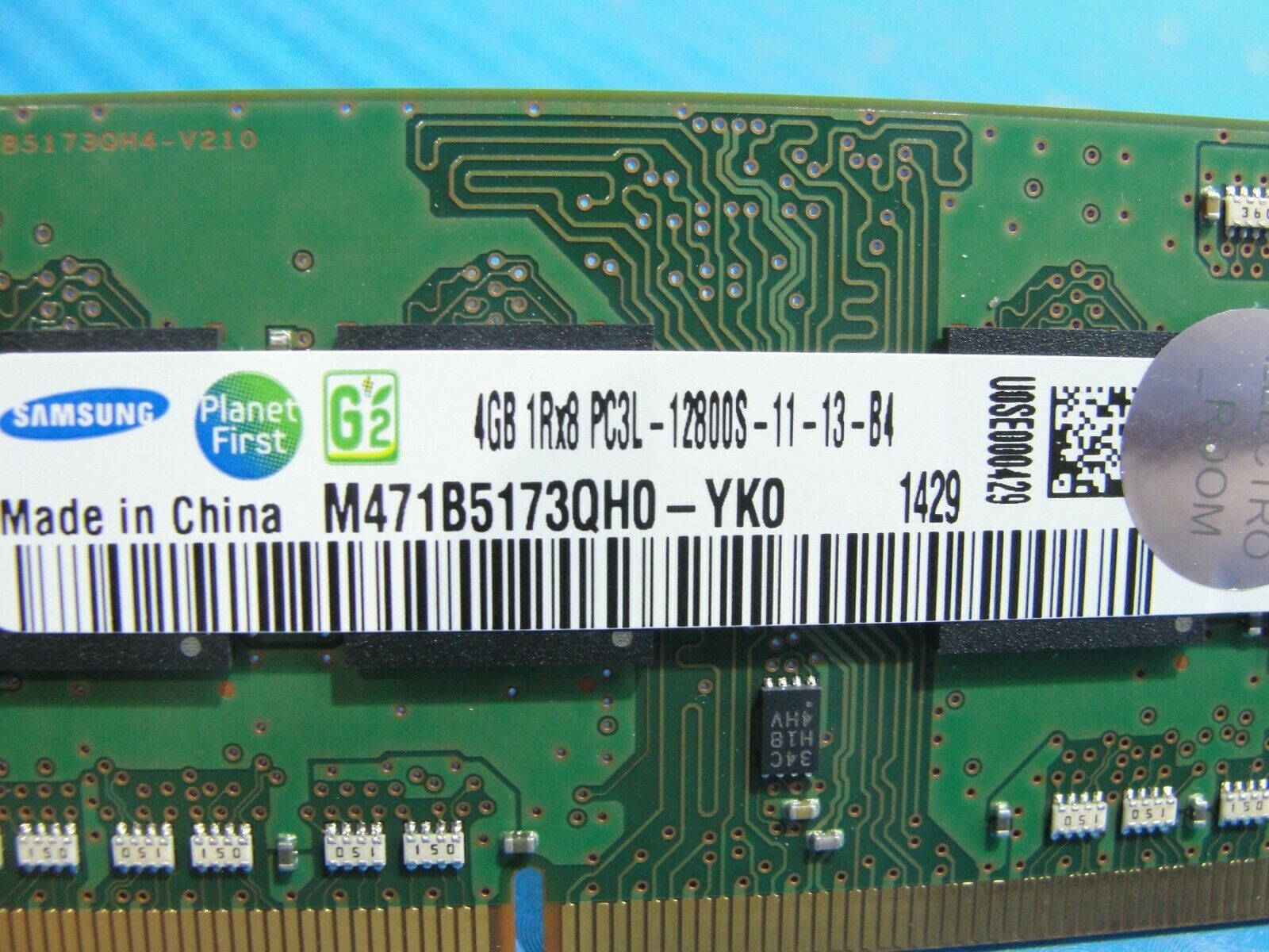 Toshiba P55W-B5224 Samsung 4GB Memory RAM SO-DIMM PC3L-12800S M471B5173QH0-YK0 