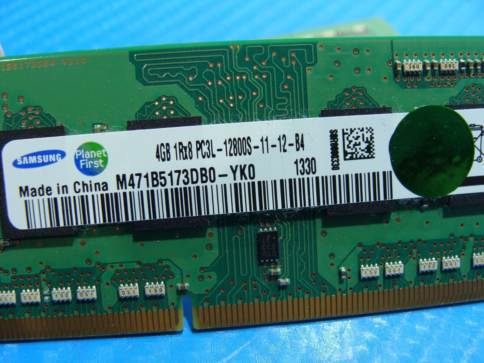 Samsung NP470R5E-K02UB So-Dim 8Gb 2x4Gb 1Rx8 Memory PC3L-12800S M471B5173DB0-YK0