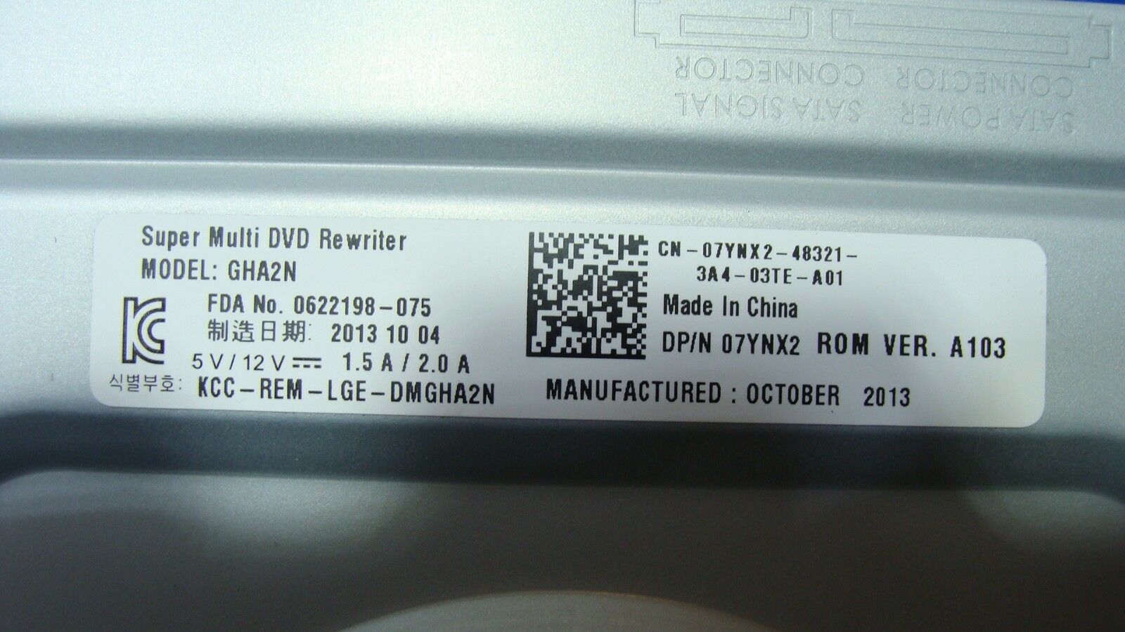 Dell XPS 8700 Genuine Desktop Super Multi DVD-RW Burner Drive GHA2N 7YNX2 Dell