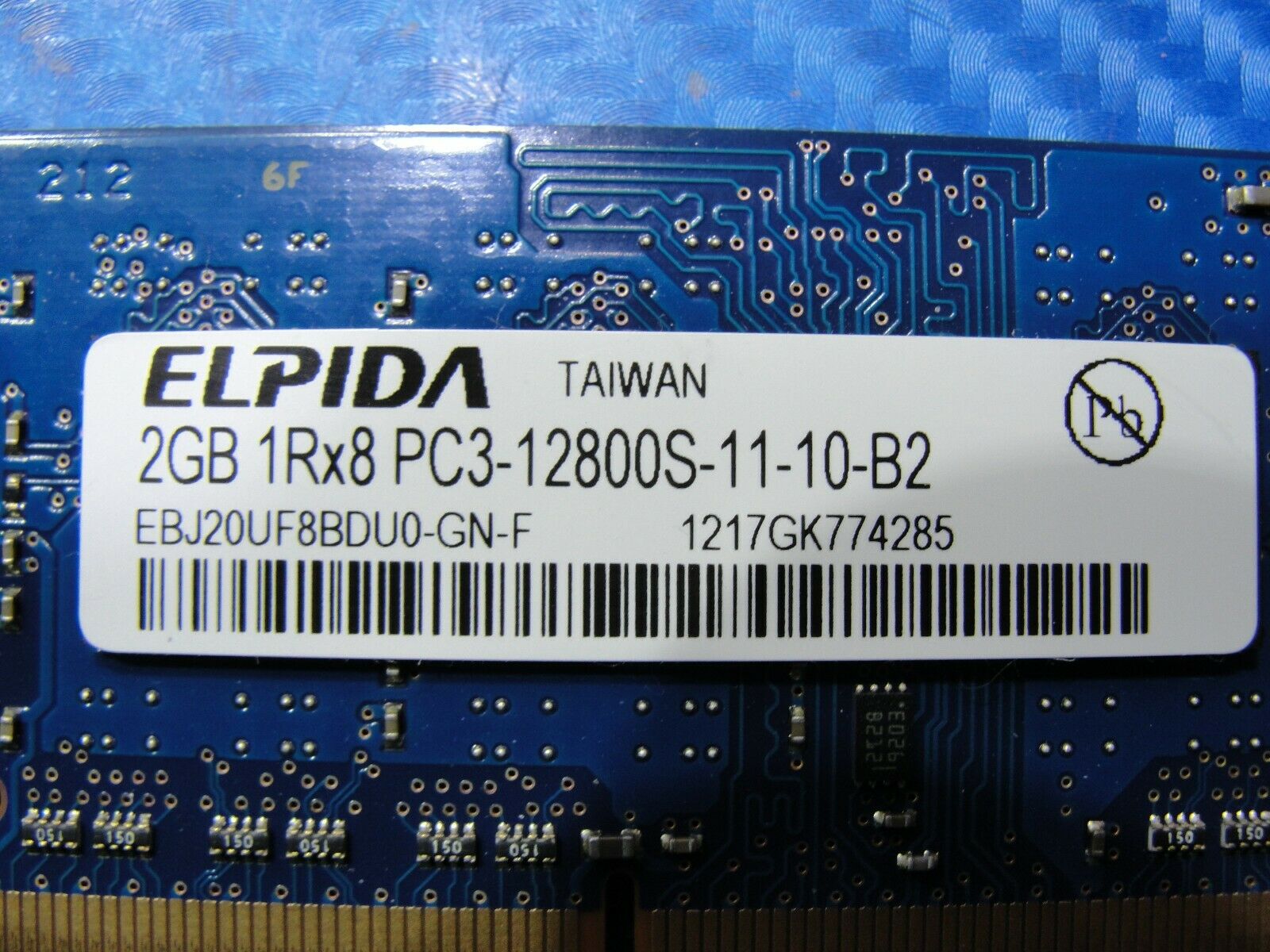 MacBook Pro A1278 Elpida 2GB 1Rx8 PC-12800S SO-DIMM Memory RAM EBJ20UF8BDU0-GN-F - Laptop Parts - Buy Authentic Computer Parts - Top Seller Ebay