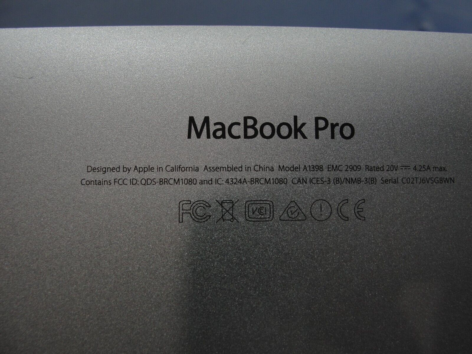 MacBook Pro A1398 15