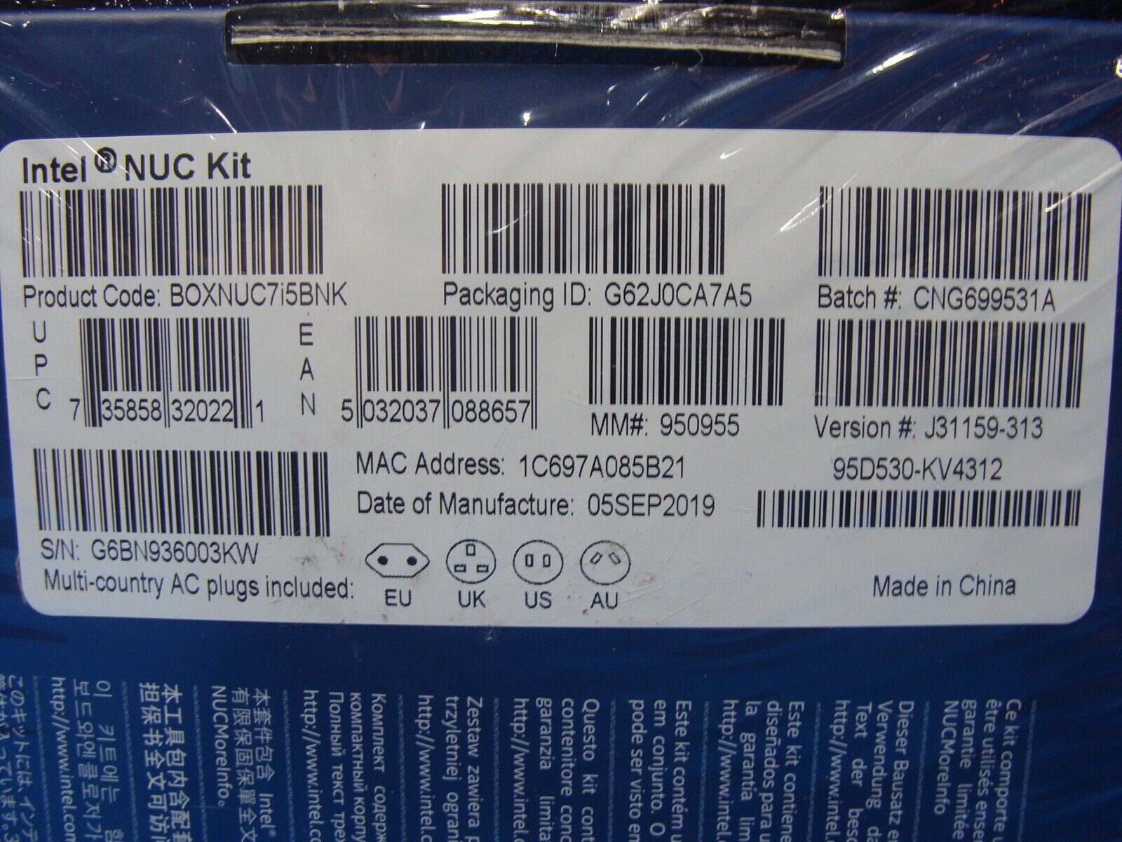 Intel NUC Mini PC Kit Core i5-7260u nuc7i5bnk NEW SEALED